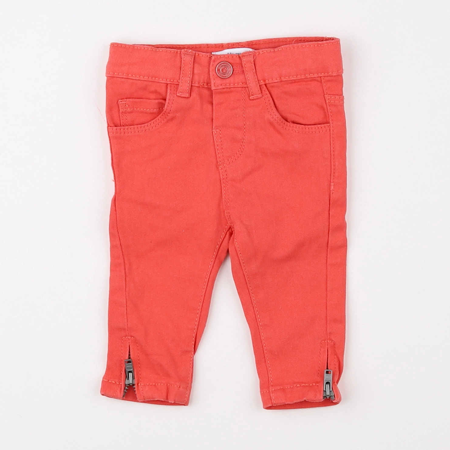 Vertbaudet - pantalon rouge - 3 mois