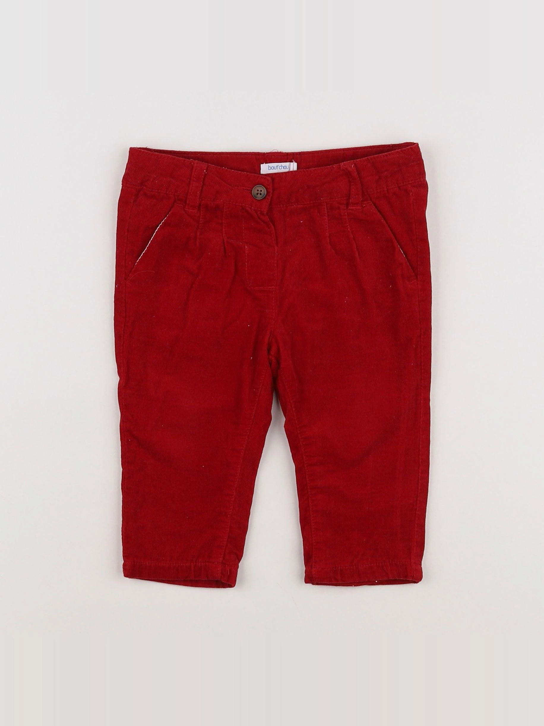 Boutchou - pantalon doublé rouge - 6 mois