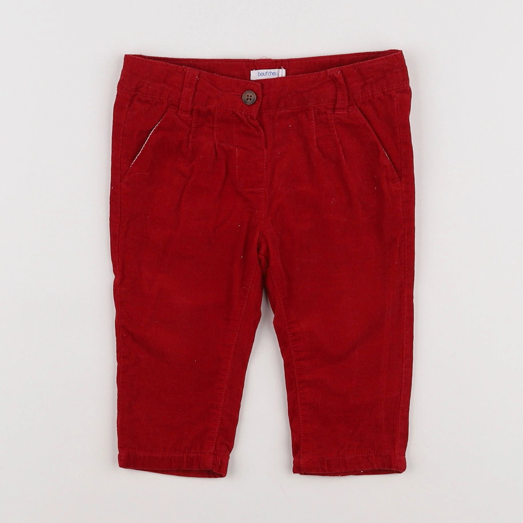 Boutchou - pantalon doublé rouge - 6 mois