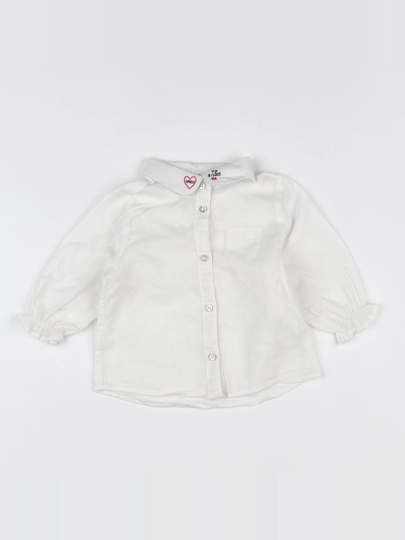 Tape à l'oeil - chemise blanc - 6 mois