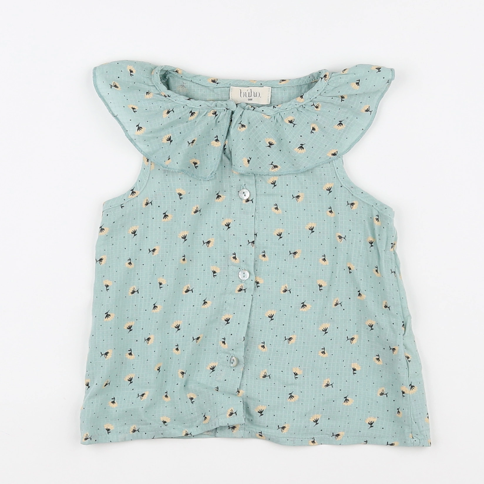 Buho - blouse vert - 9 mois