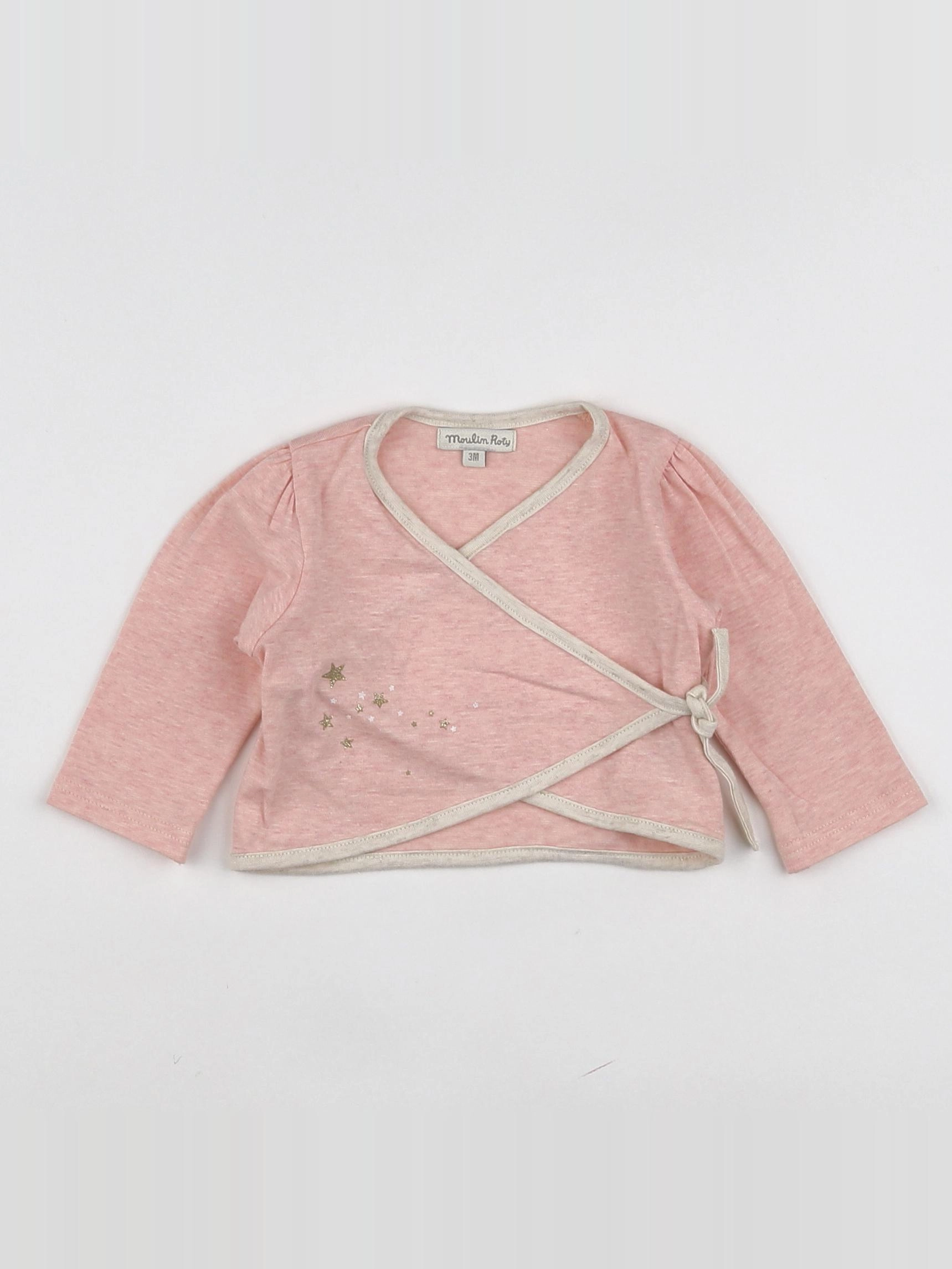 Moulin Roty - tee-shirt rose - 3 mois