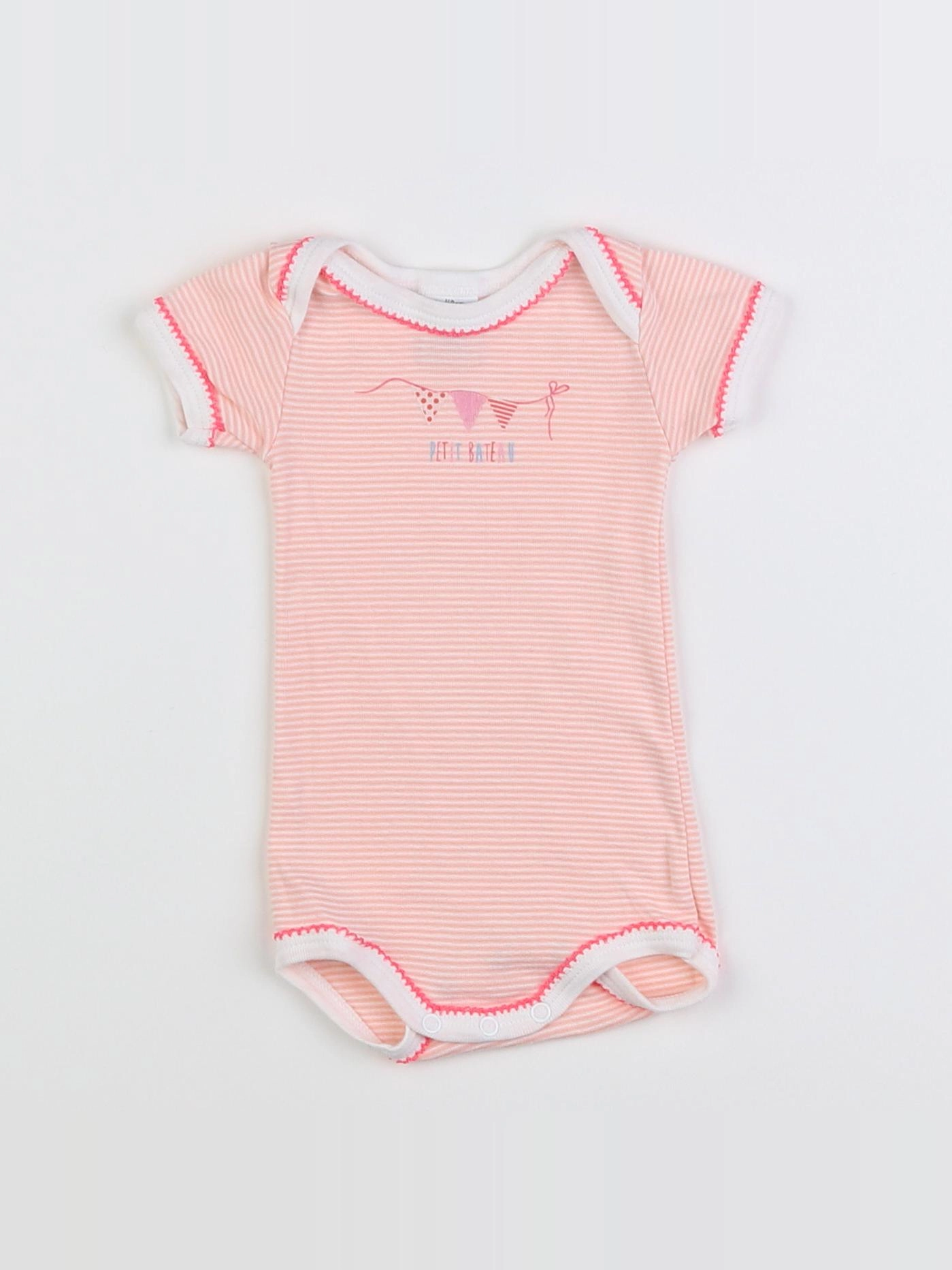 Petit Bateau - body rose - 3 mois