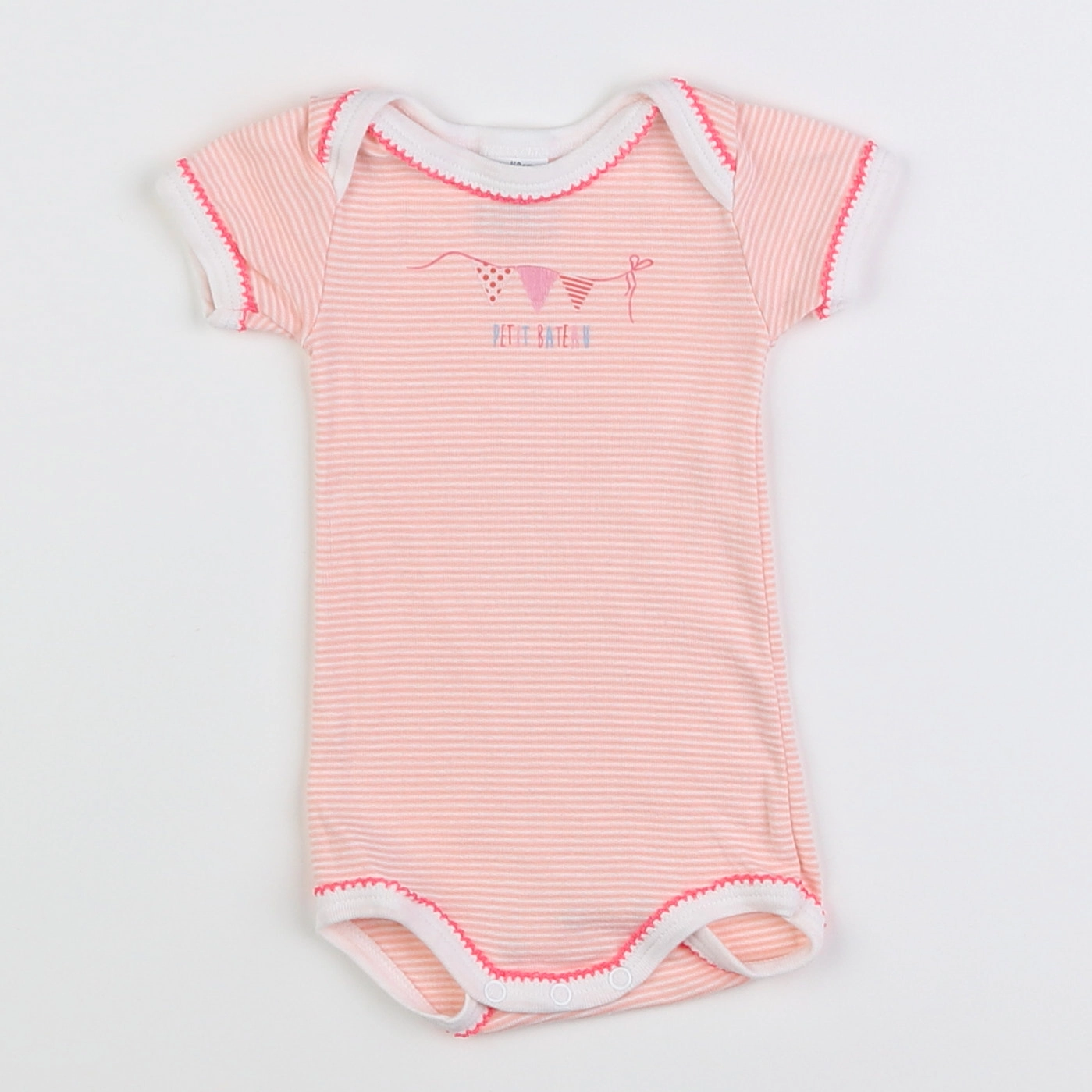 Petit Bateau - body rose - 3 mois