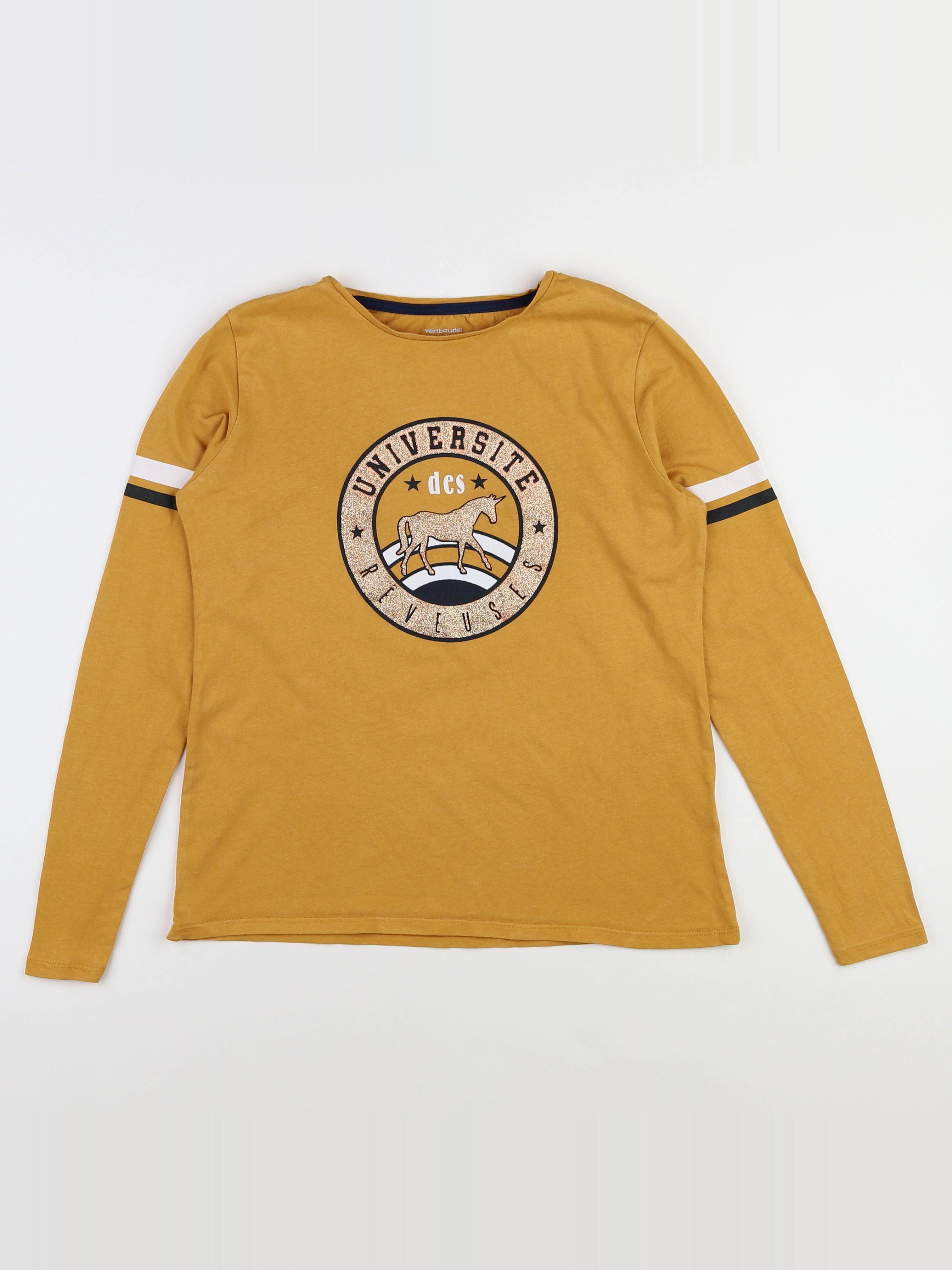 Vertbaudet - tee-shirt jaune - 12 ans
