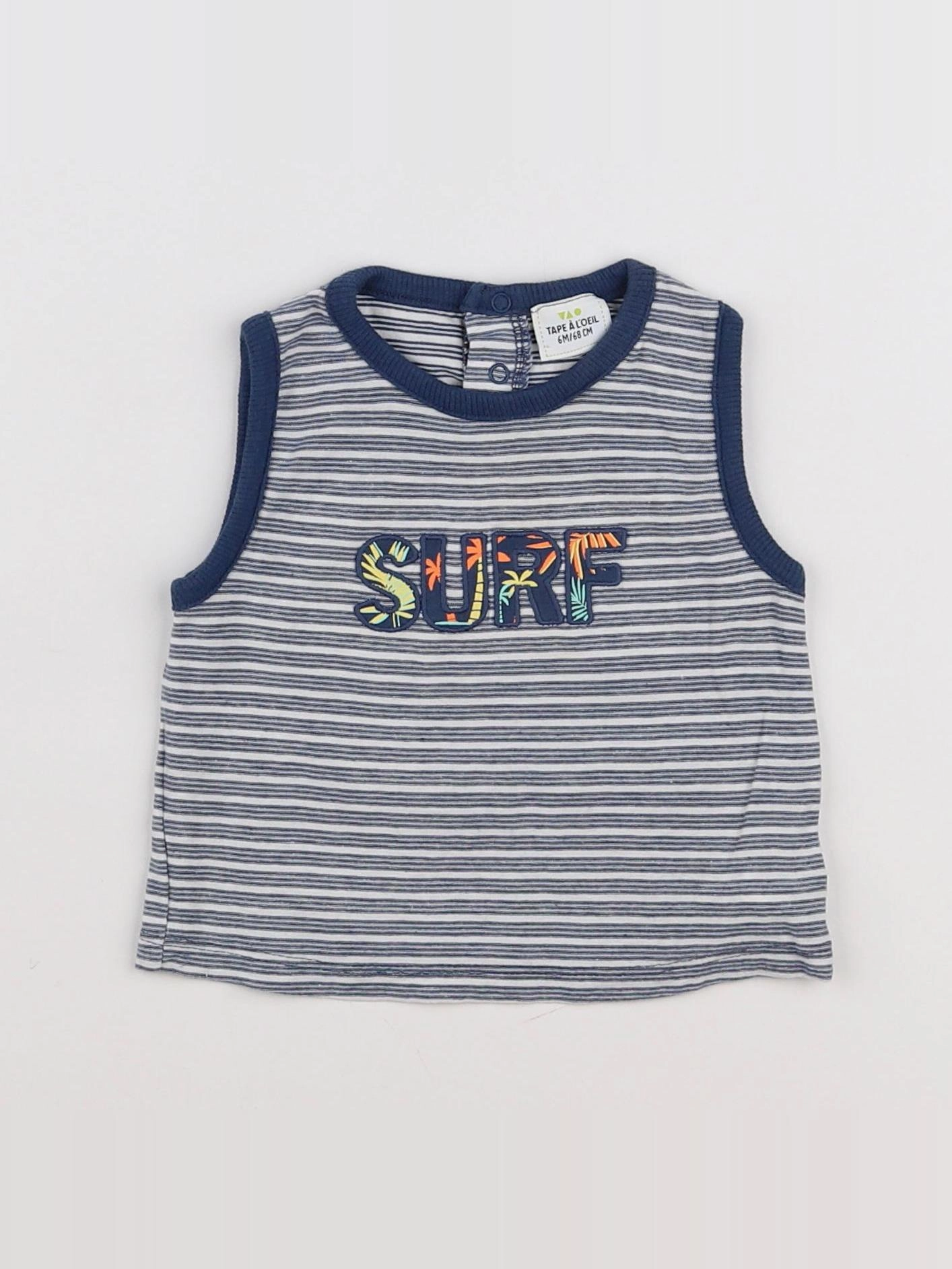 Tape à l'oeil - débardeur bleu - 6 mois