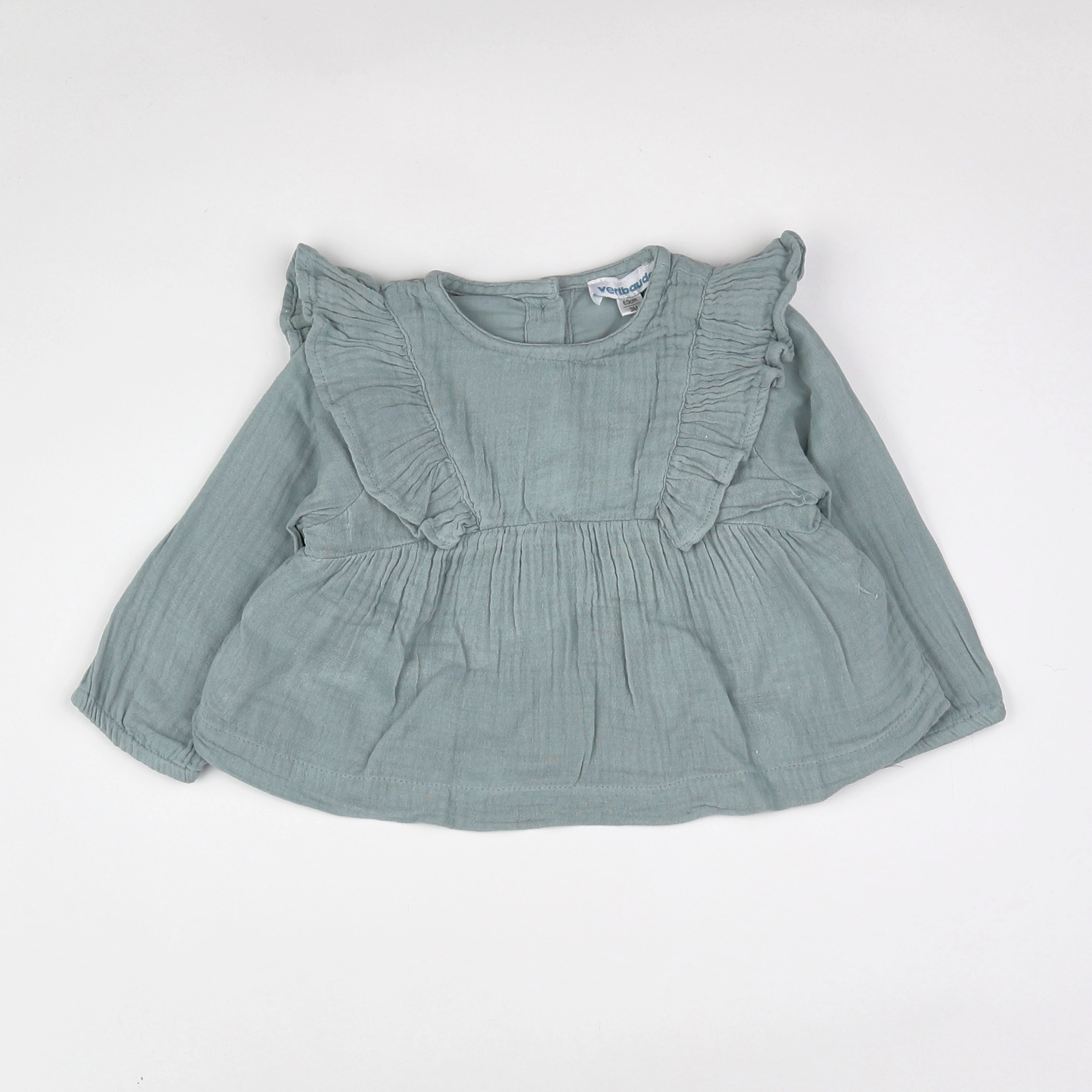Vertbaudet - blouse vert - 3 mois