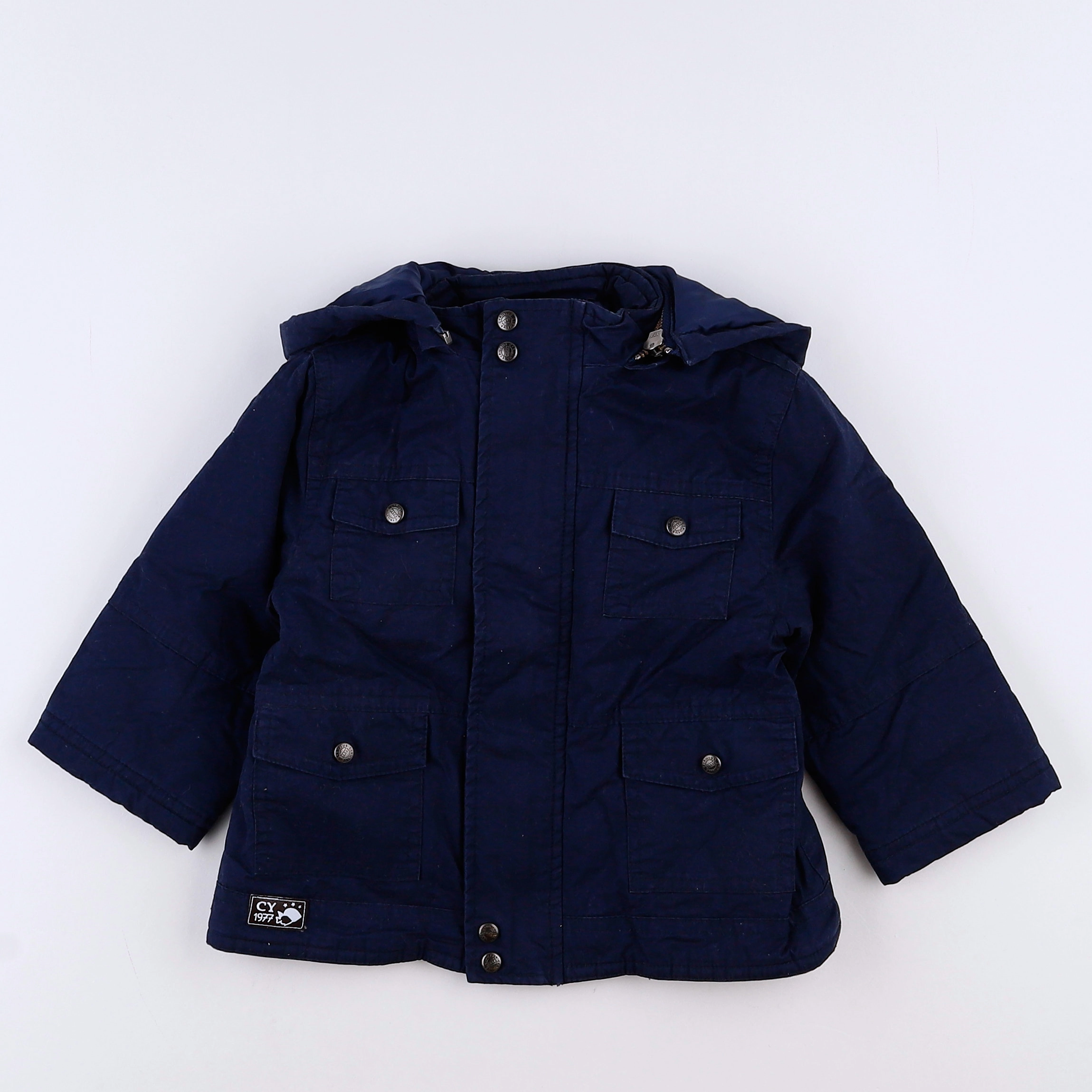 Cyrillus - parka bleu - 9 mois