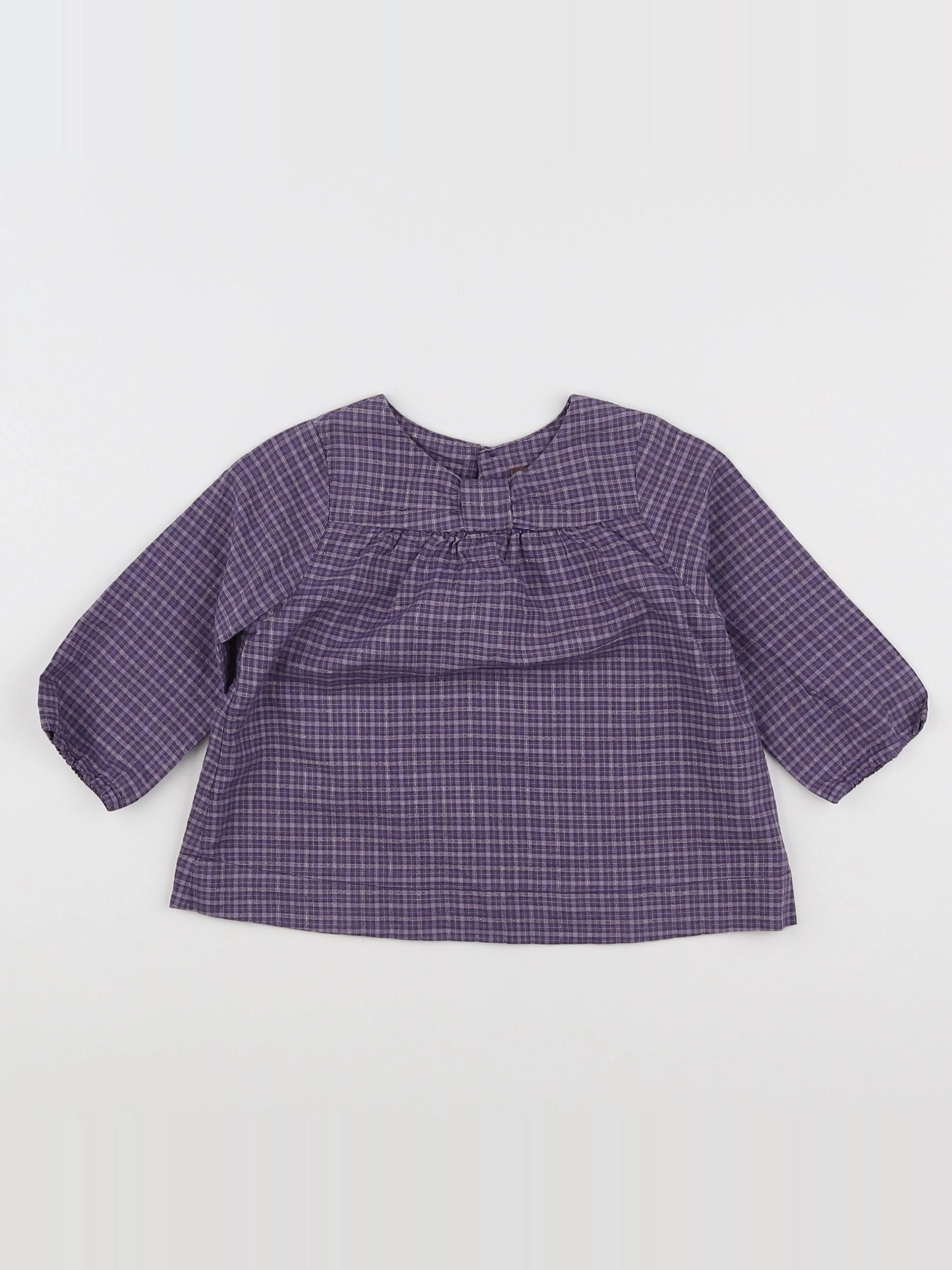Boutchou - blouse violet - 12 mois
