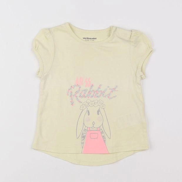 Vertbaudet - tee-shirt jaune - 9 mois