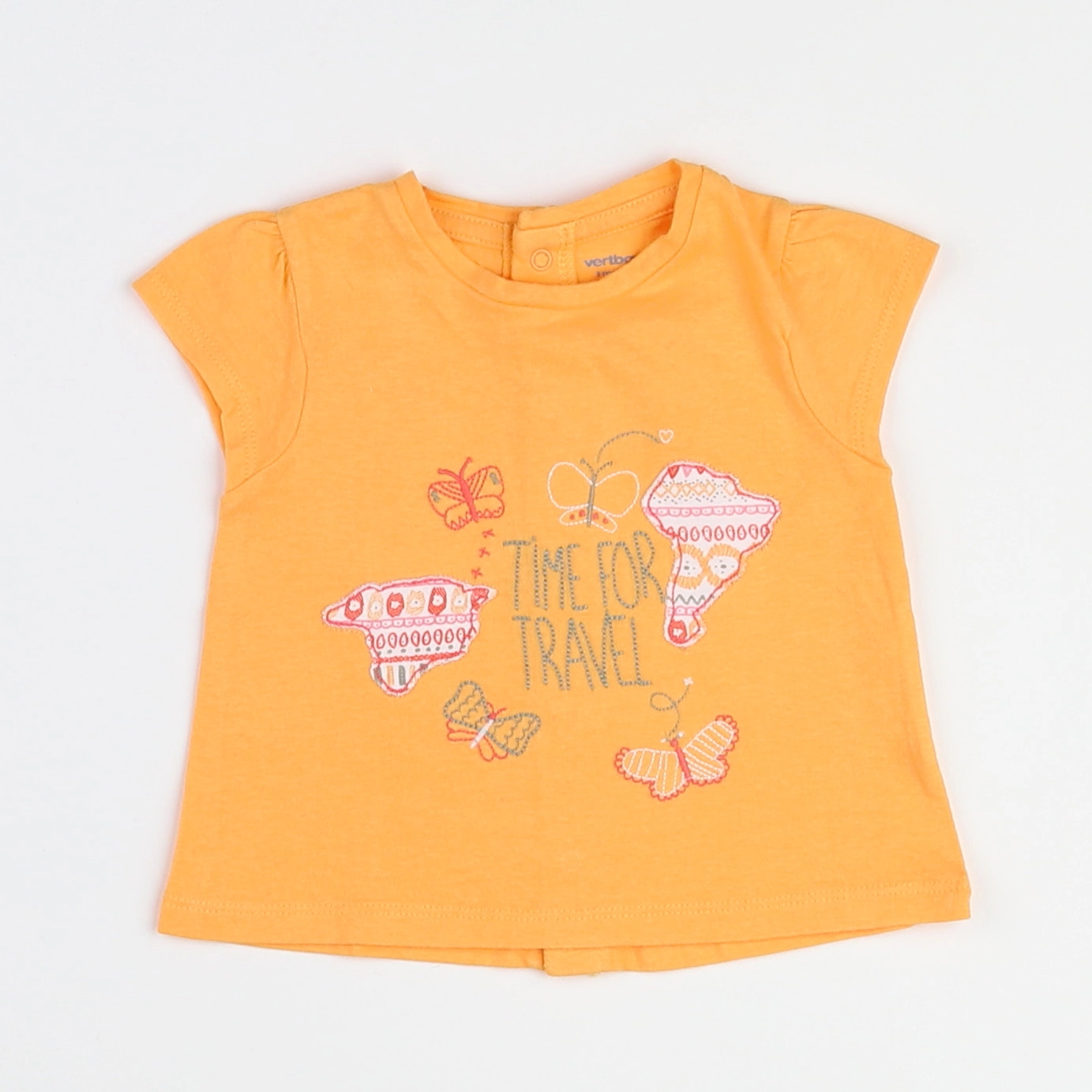 Vertbaudet - tee-shirt orange - 3 mois