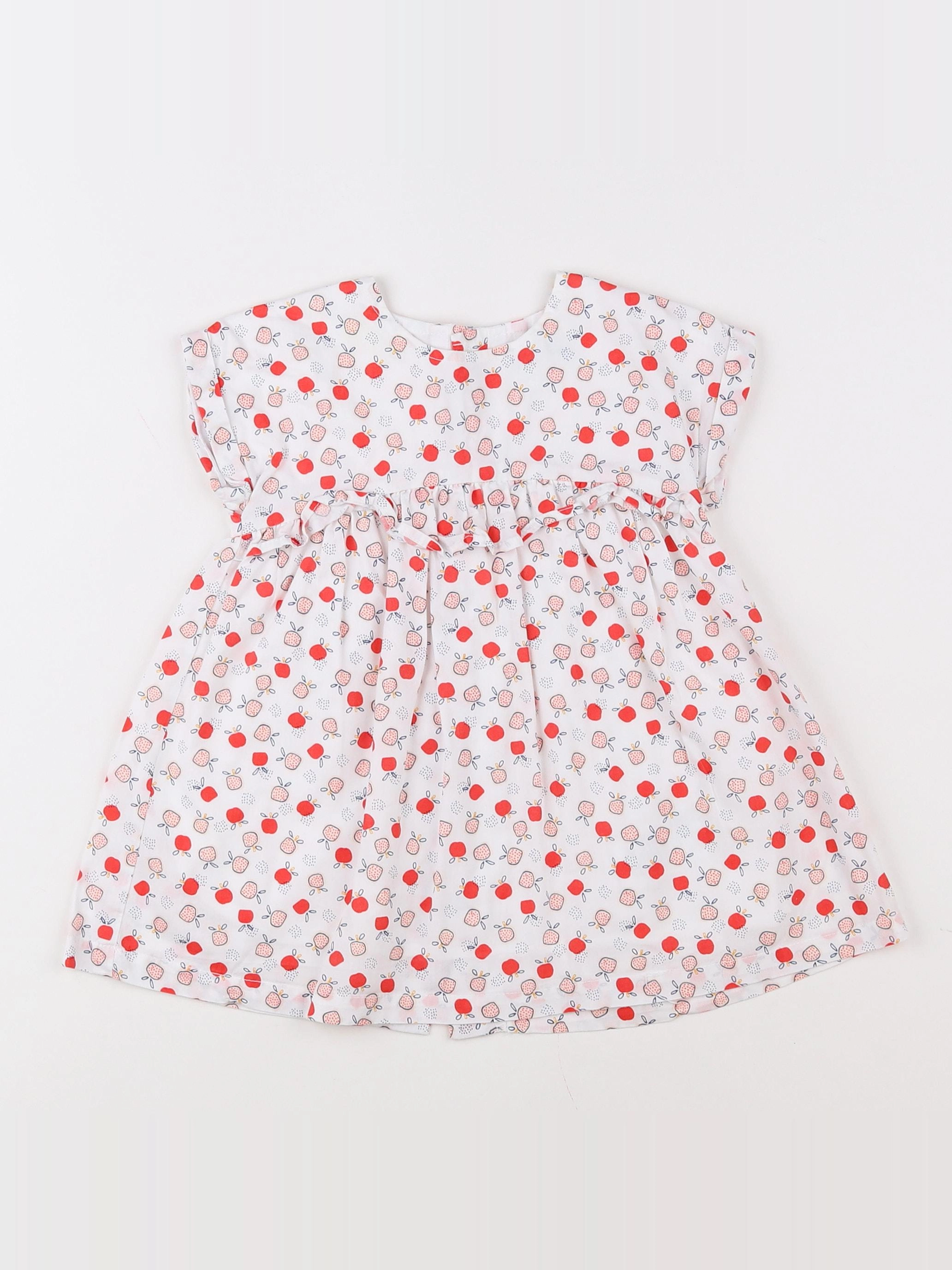 Vertbaudet - robe blanc - 9 mois