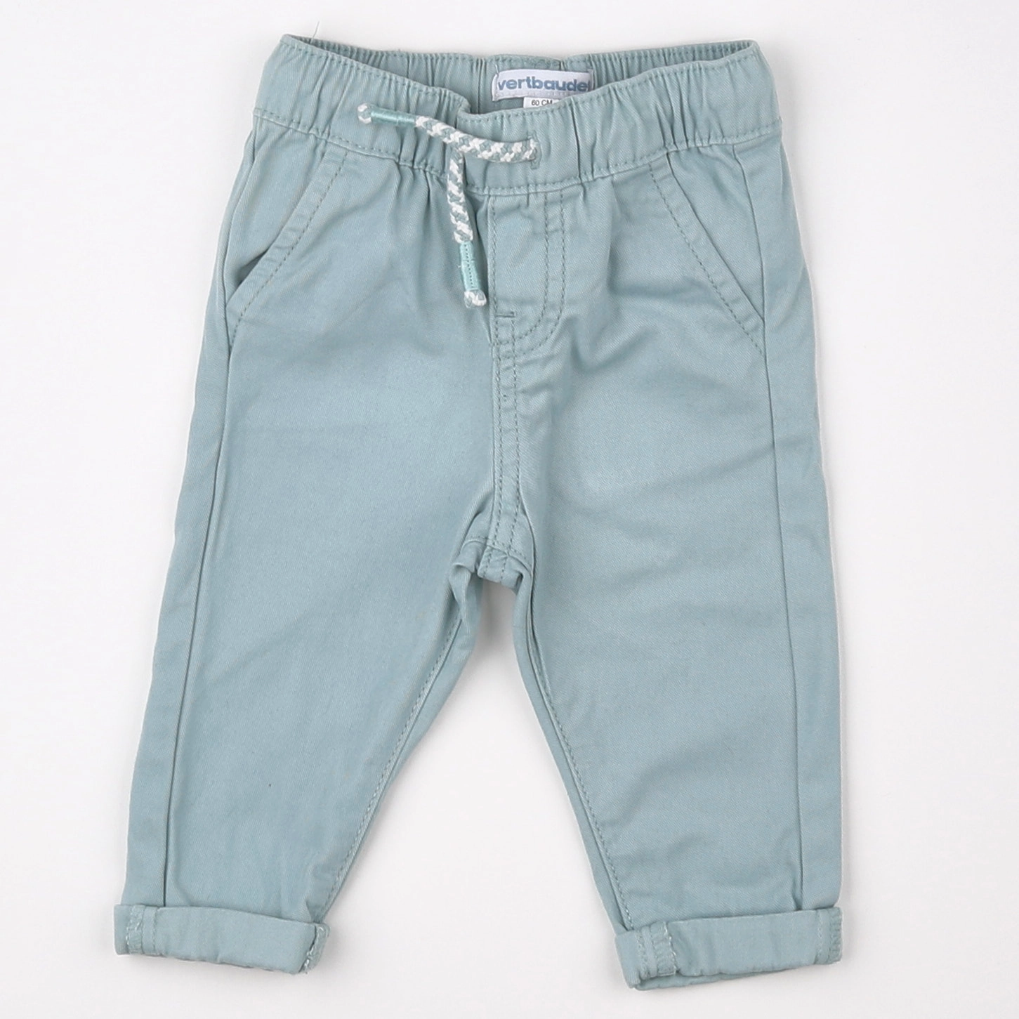 Vertbaudet - pantalon vert - 3 mois