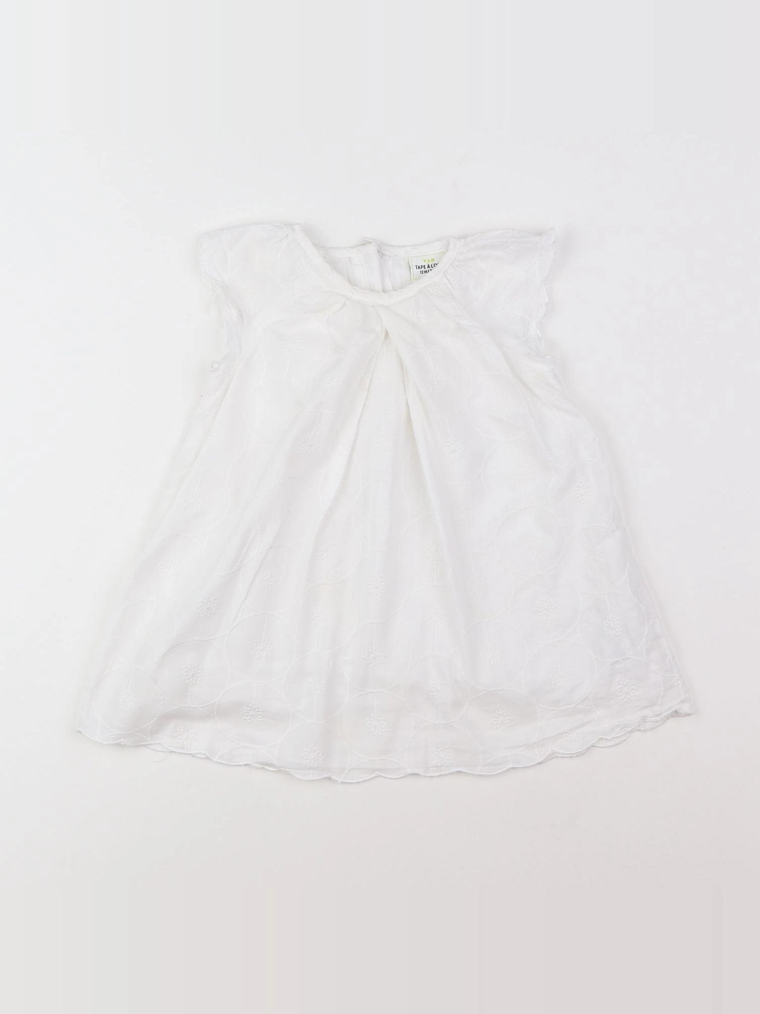 Tape à l'oeil - robe blanc - 12 mois