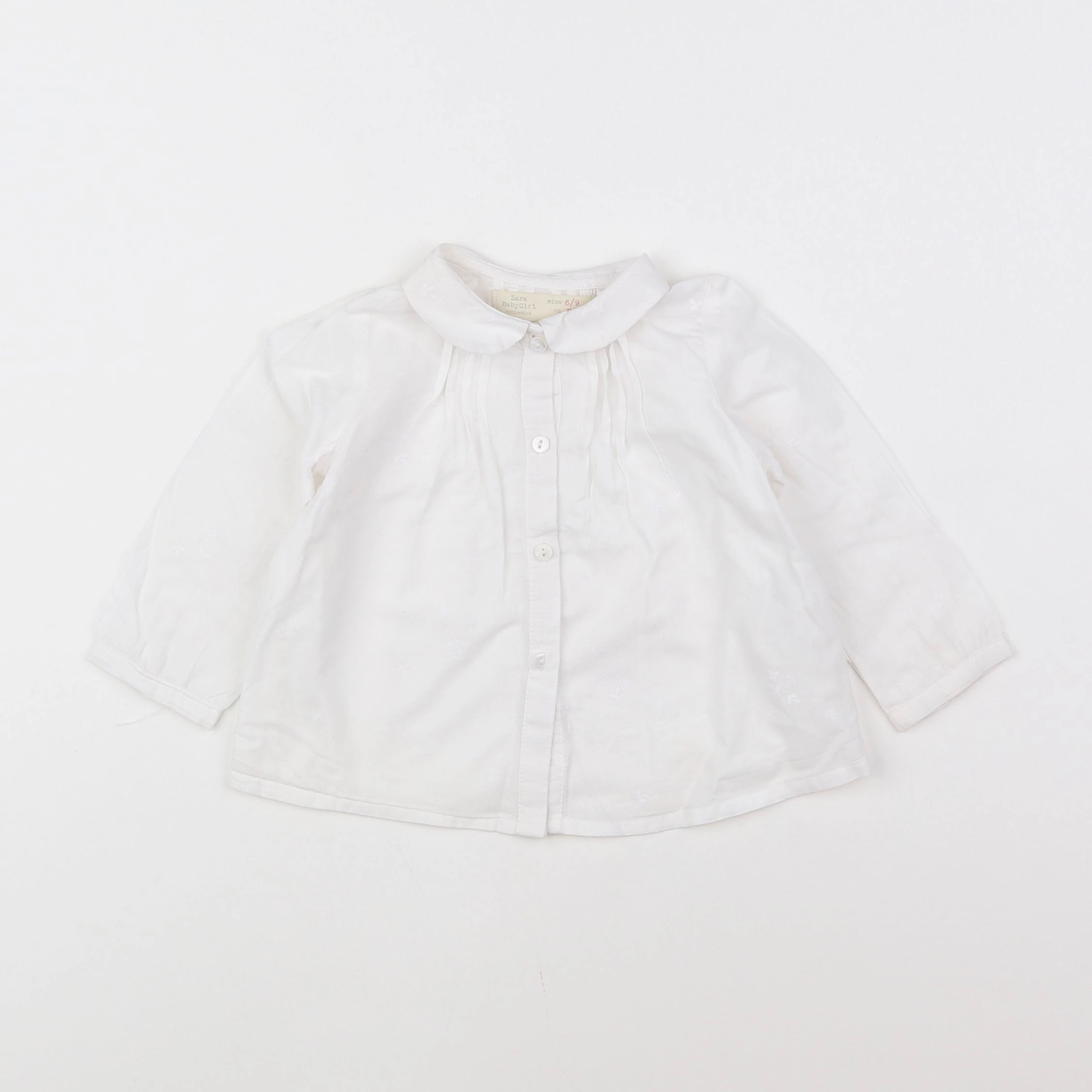 Zara - blouse blanc - 6/9 mois