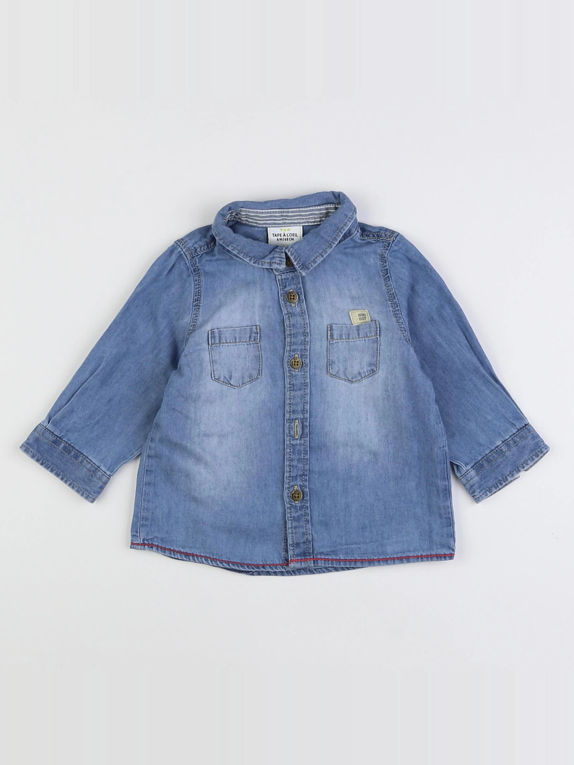 Tape à l'oeil - chemise bleu - 6 mois