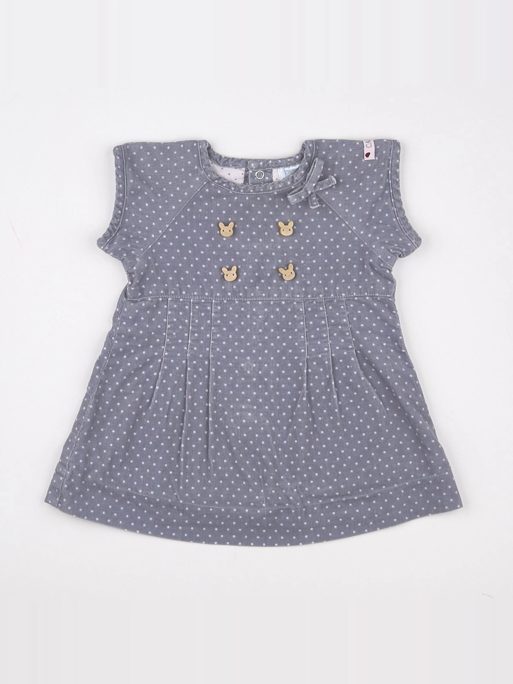 Cadet Rousselle - robe gris - 3 mois