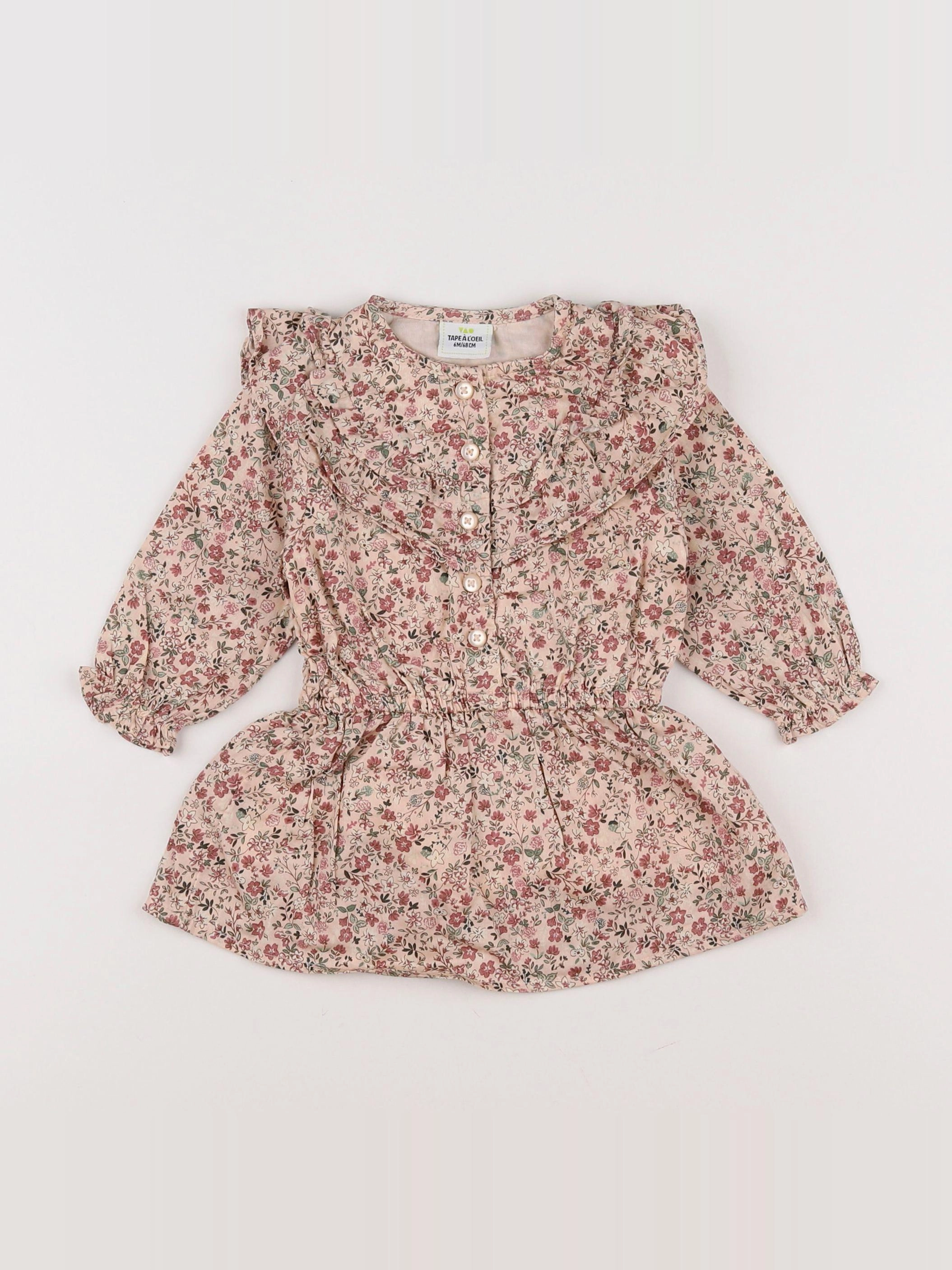 Tape à l'oeil - robe beige, multicolore - 6 mois