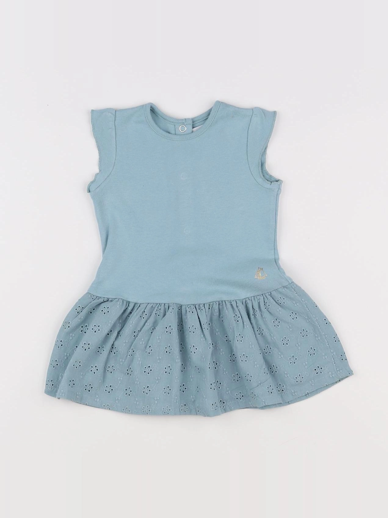 Petit Bateau - robe bleu - 6 mois