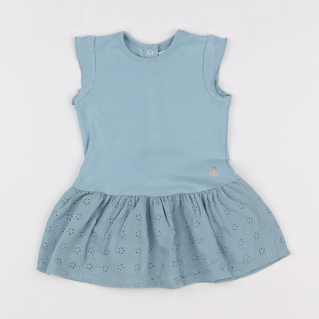 Petit Bateau - robe bleu - 6 mois