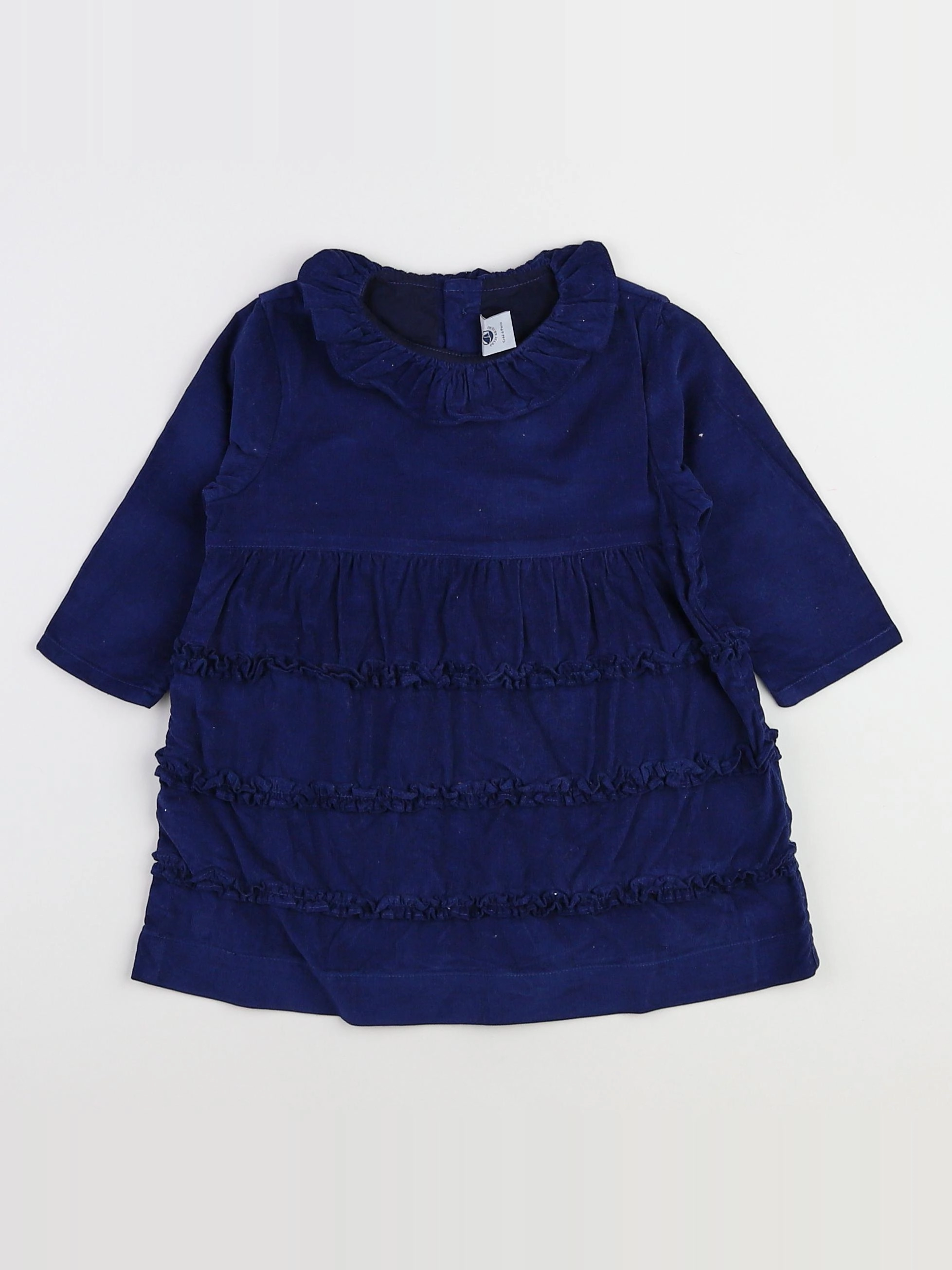 Petit Bateau - robe bleu - 18 mois