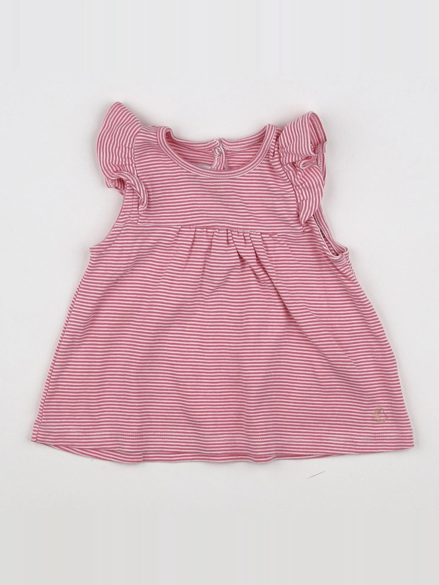 Petit Bateau - robe rose - 12 mois