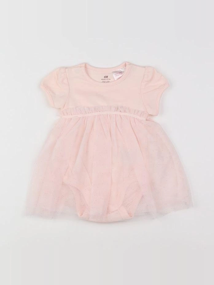 H&M - body vetement rose - 1/3 mois