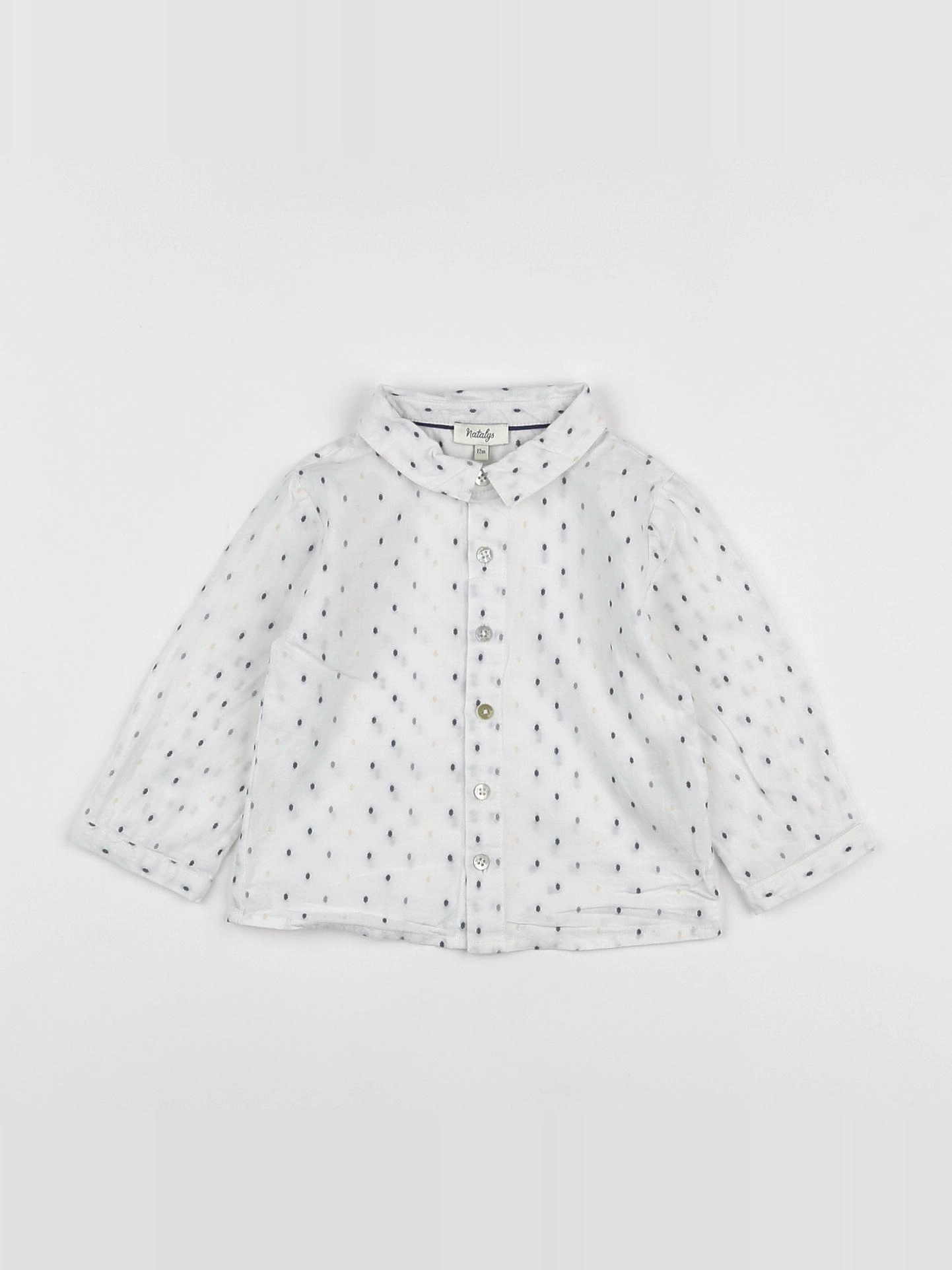 Natalys - chemise blanc - 12 mois