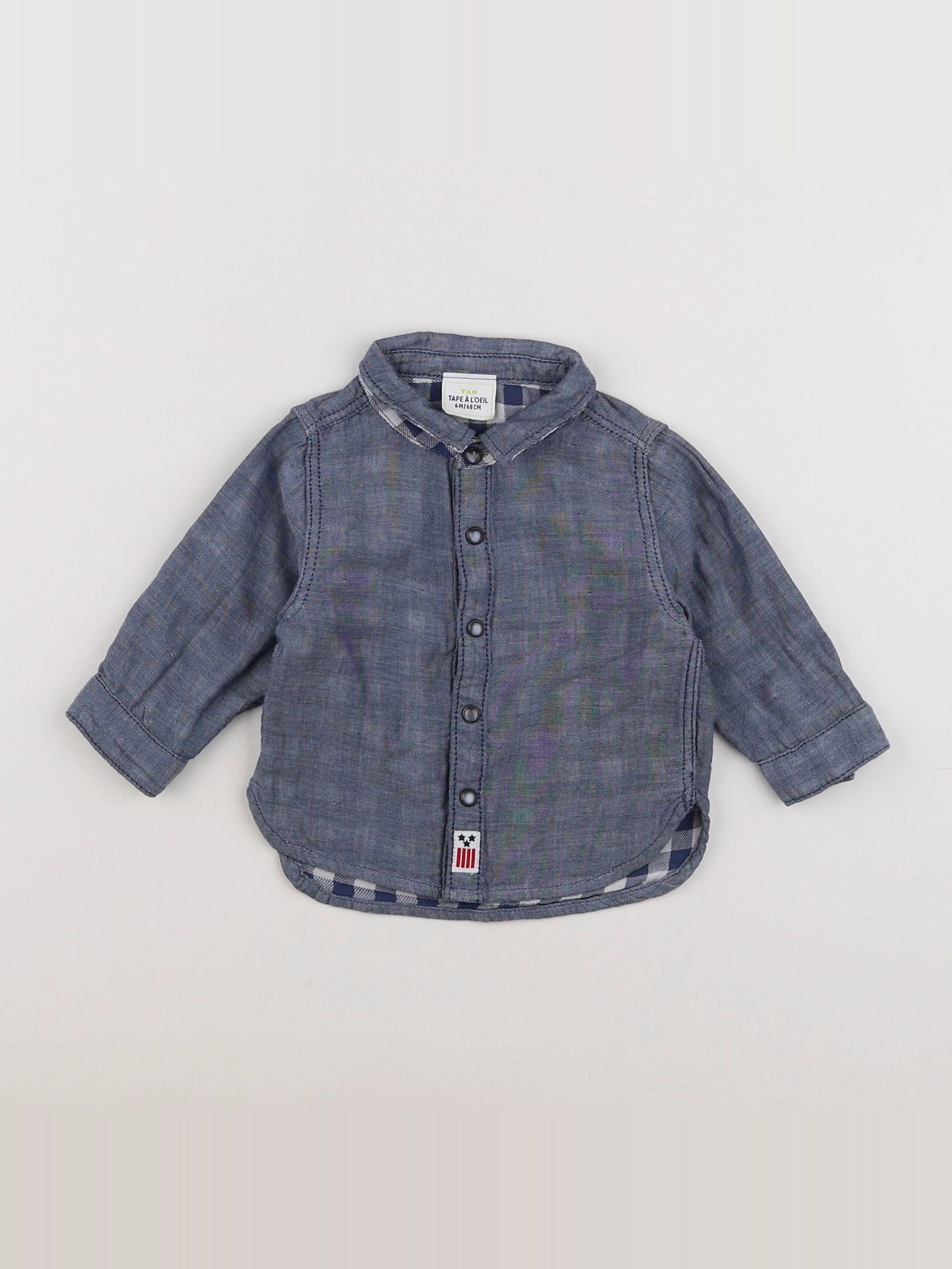 Tape à l'oeil - chemise bleu - 6 mois