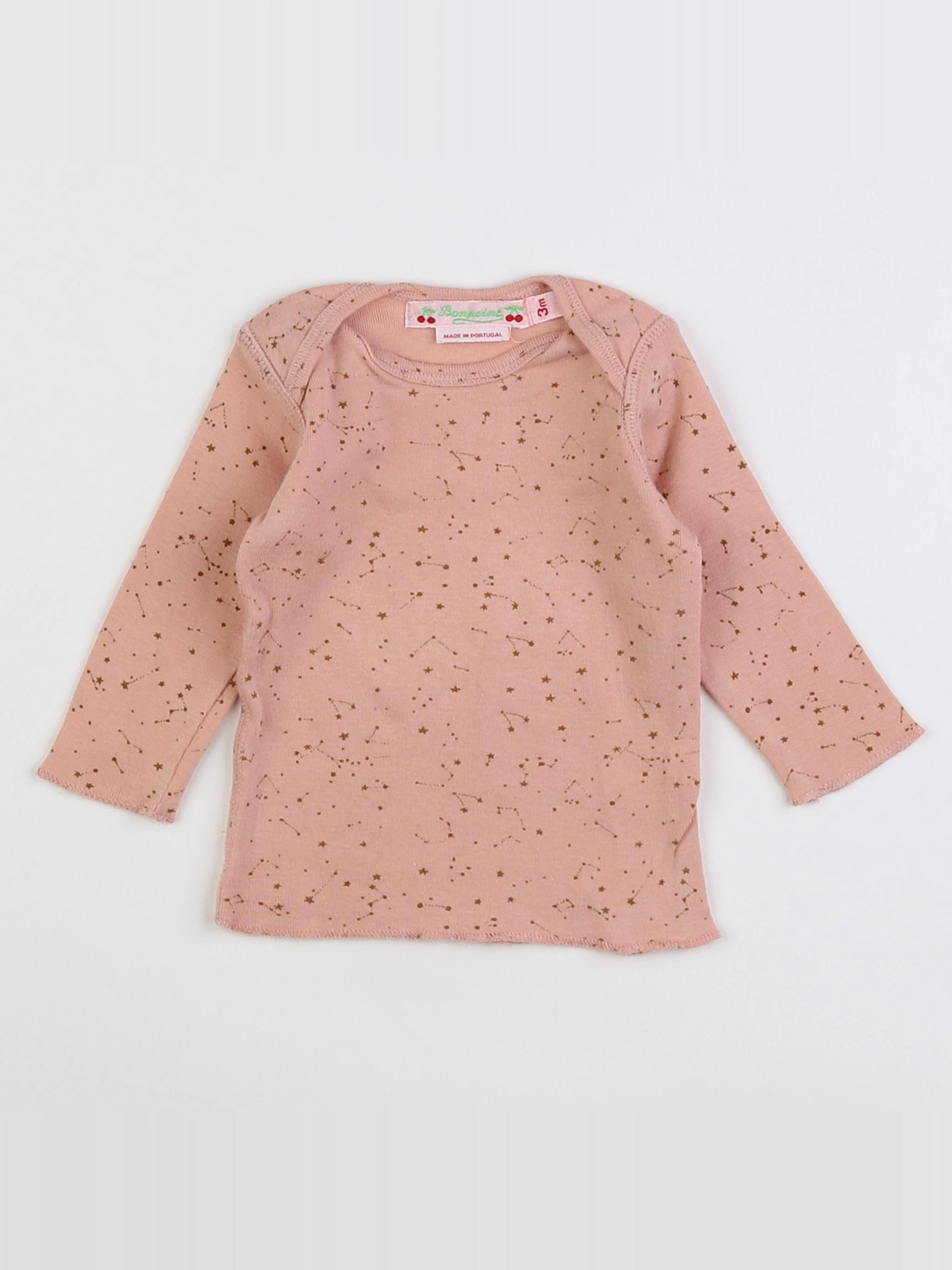Bonpoint - maillot de corps rose - 3 mois
