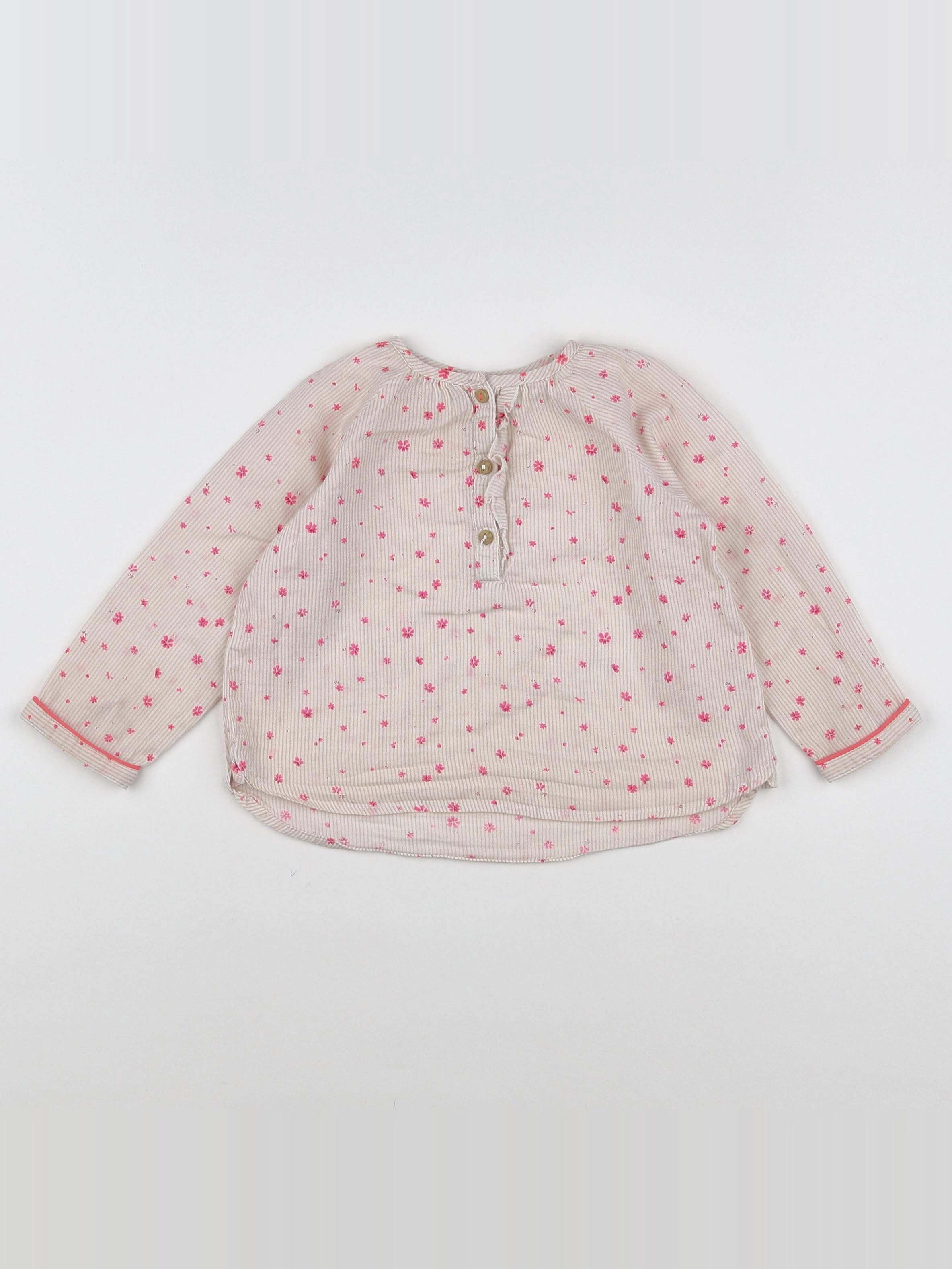 Zara - blouse rose - 9/12 mois
