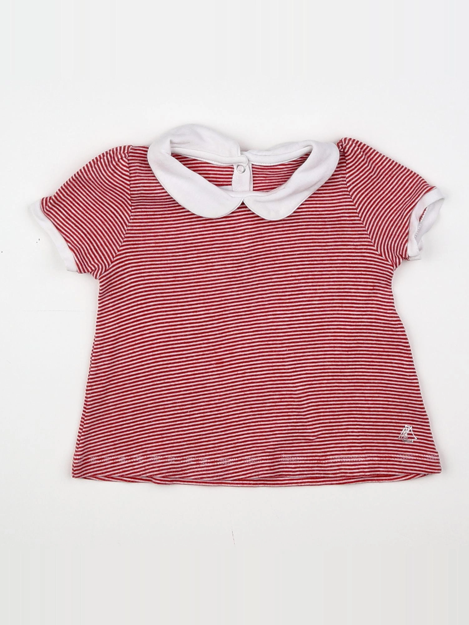 Petit Bateau - tee-shirt rouge - 12 mois