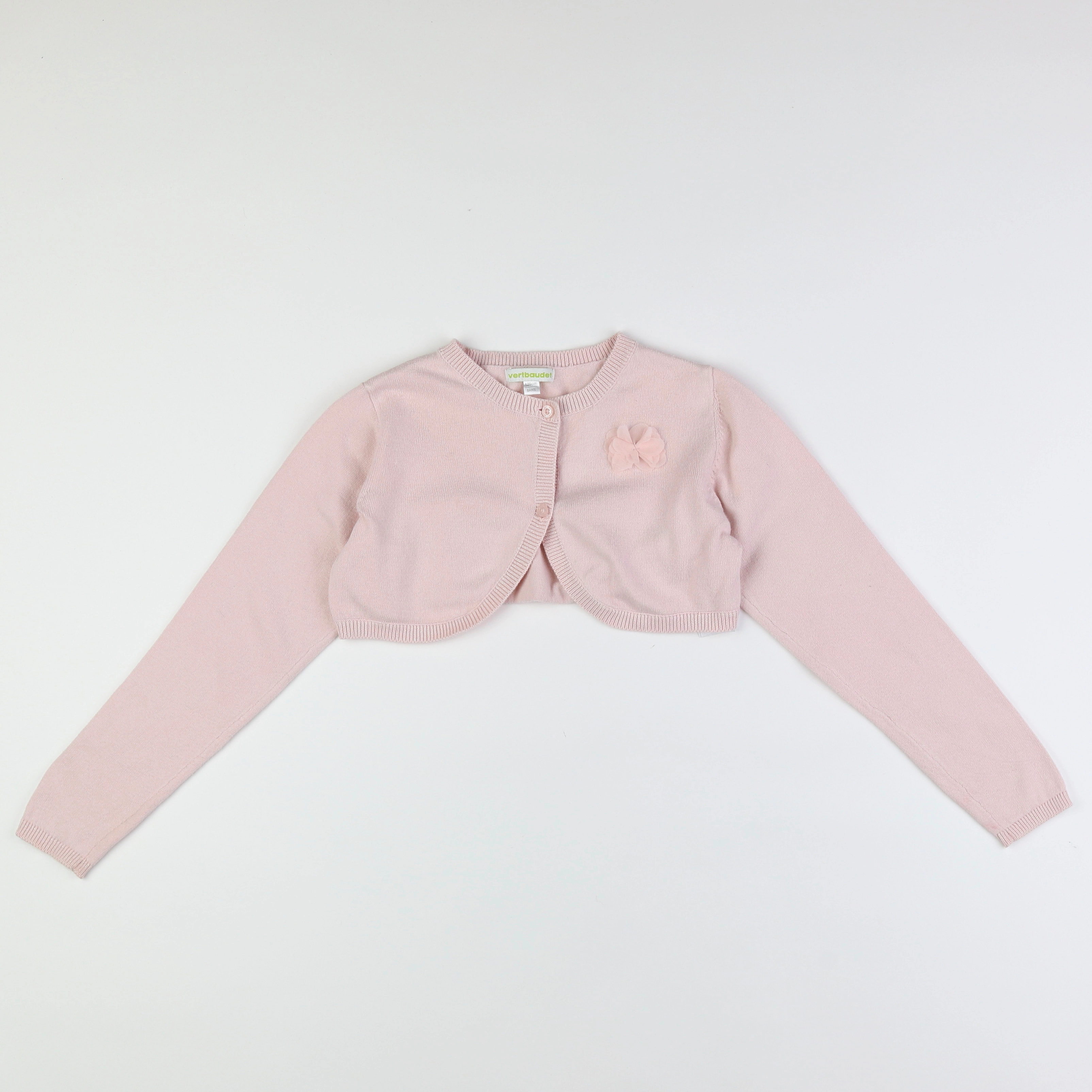 Vertbaudet - gilet rose - 8 ans