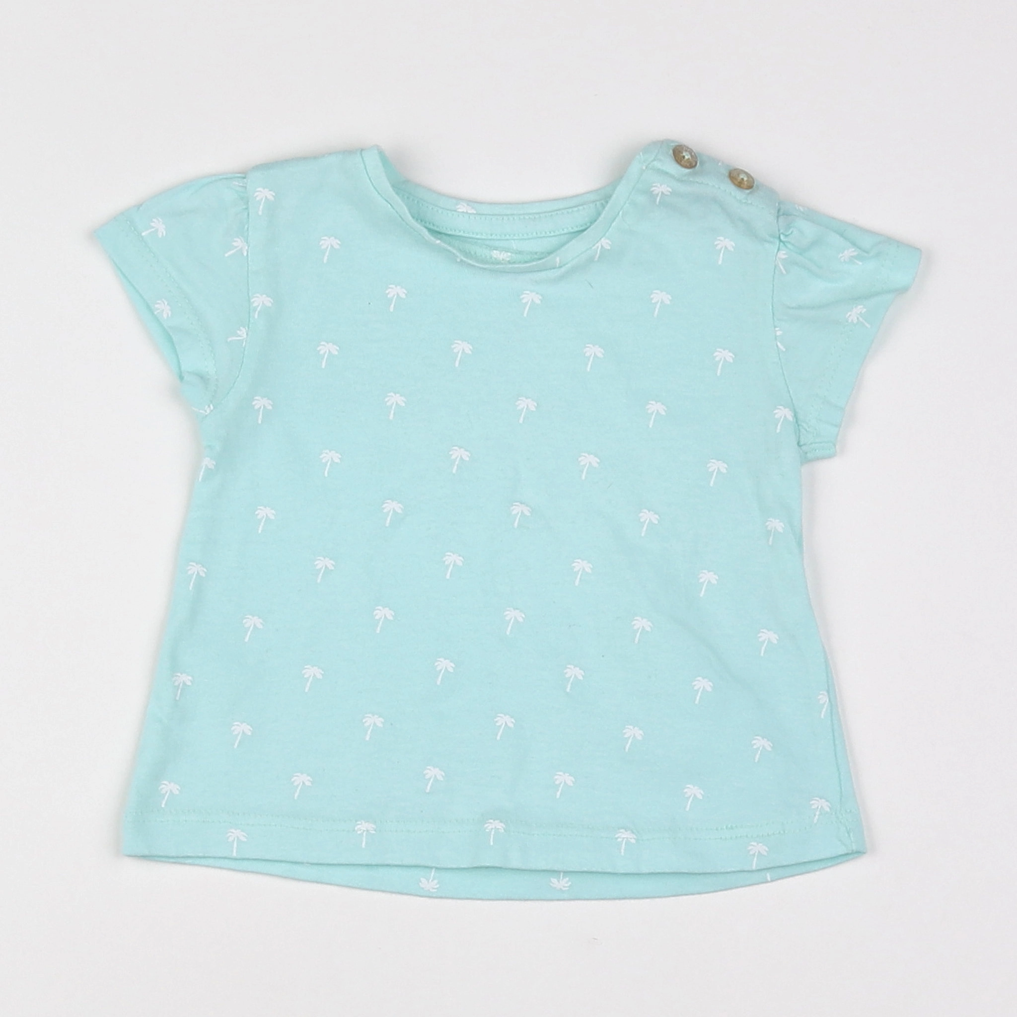 Vertbaudet - tee-shirt bleu - 3 mois