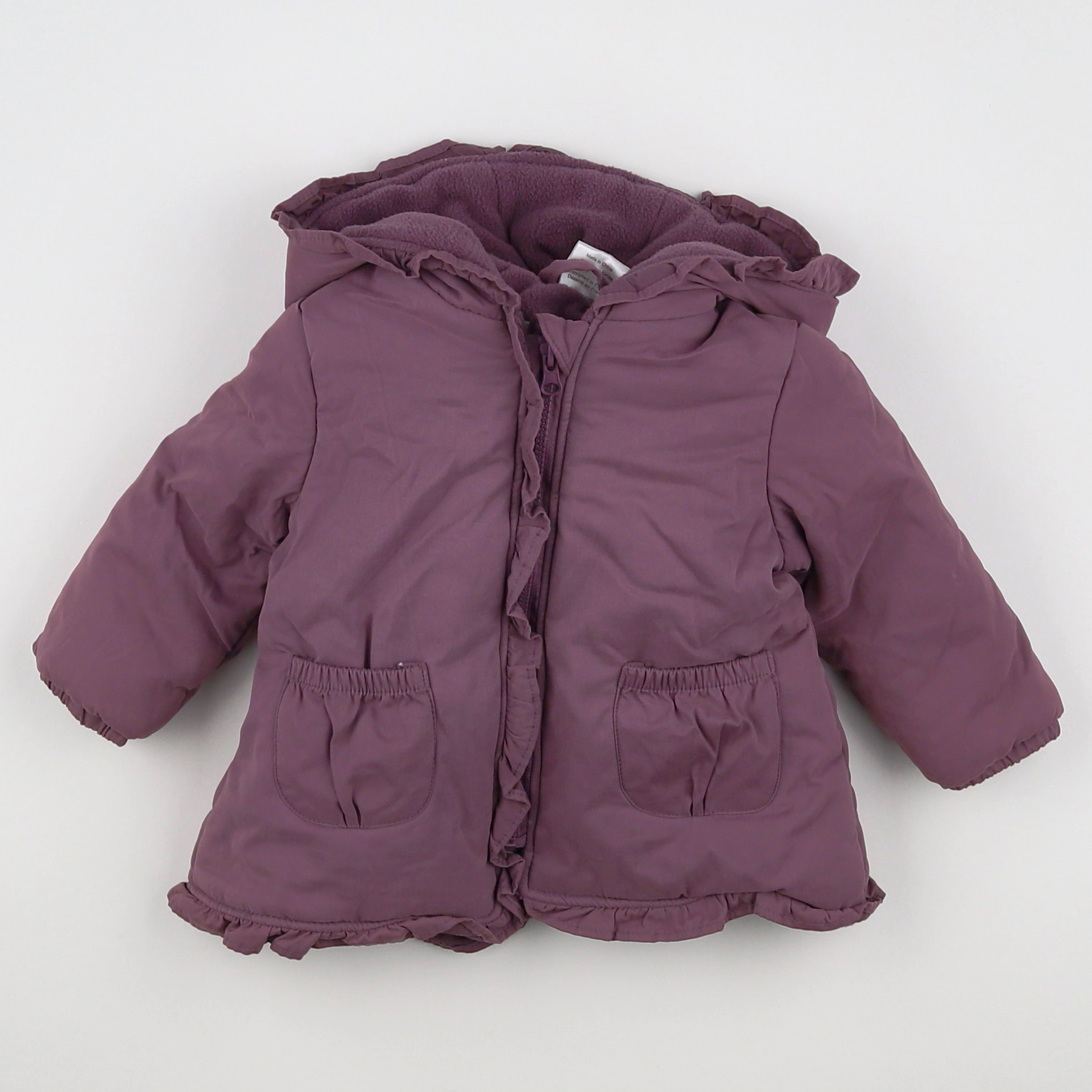 La Redoute - manteau violet - 3 mois