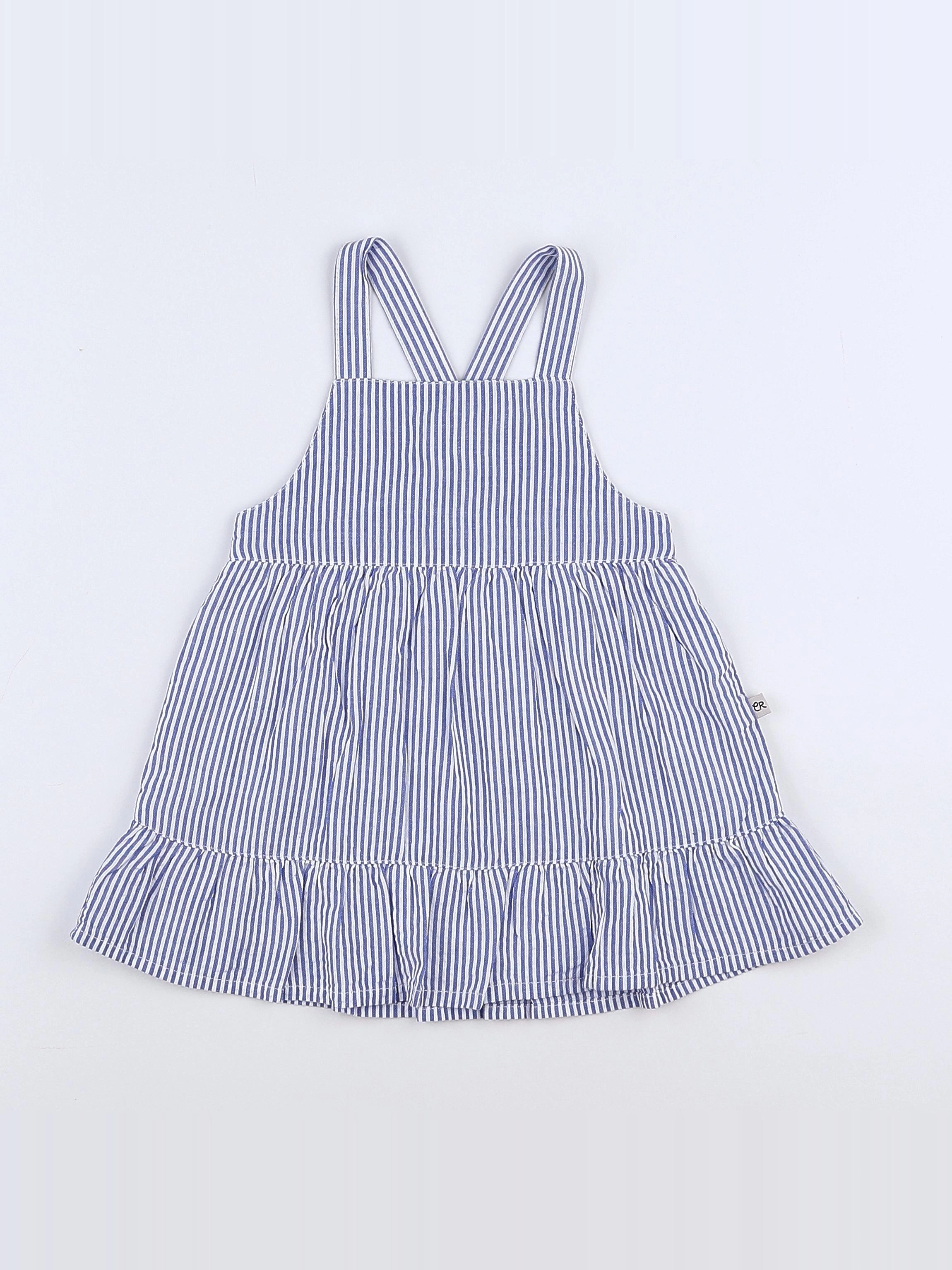 Cadet Rousselle - robe blanc, bleu - 12 mois