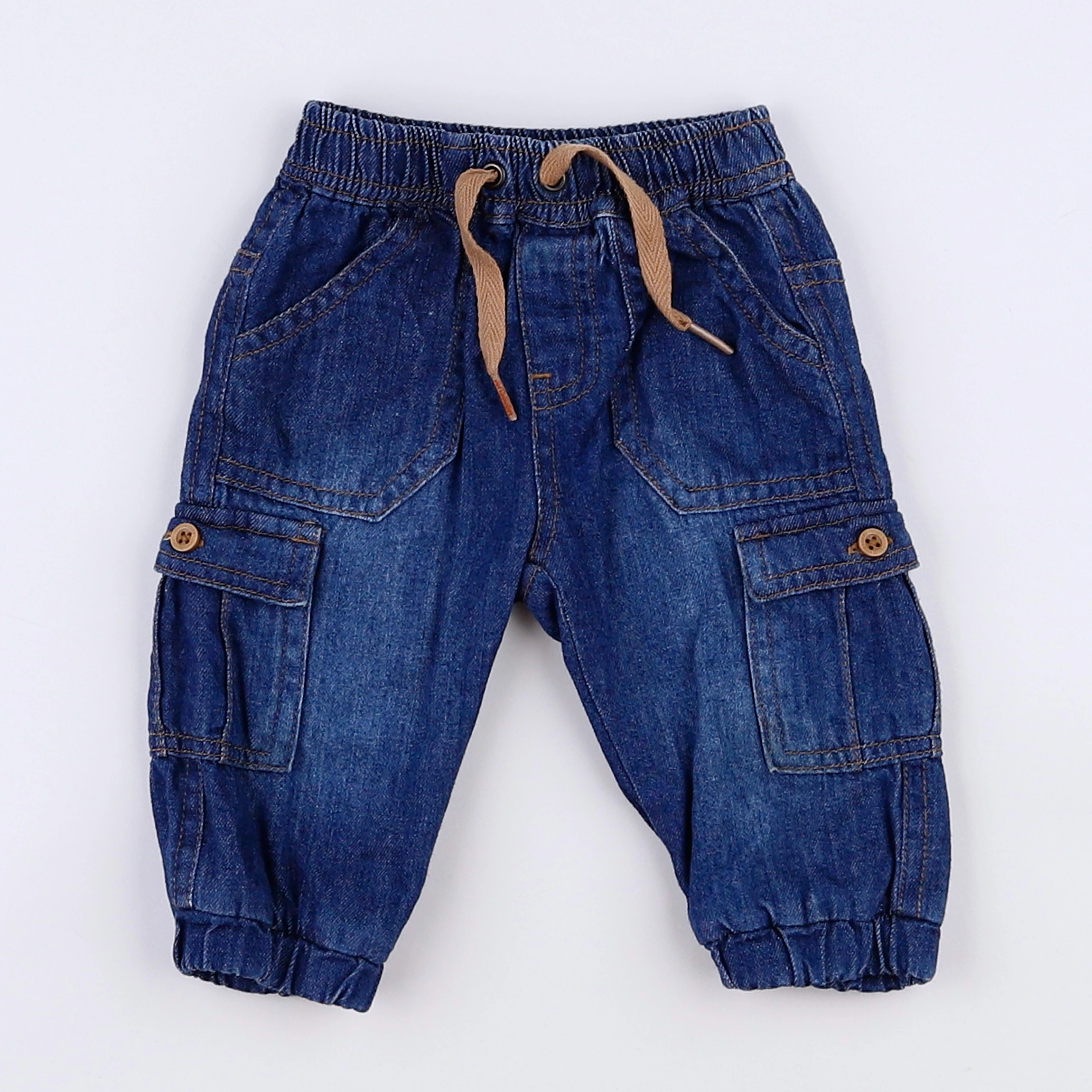 Vertbaudet - jean doublé bleu - 3 mois