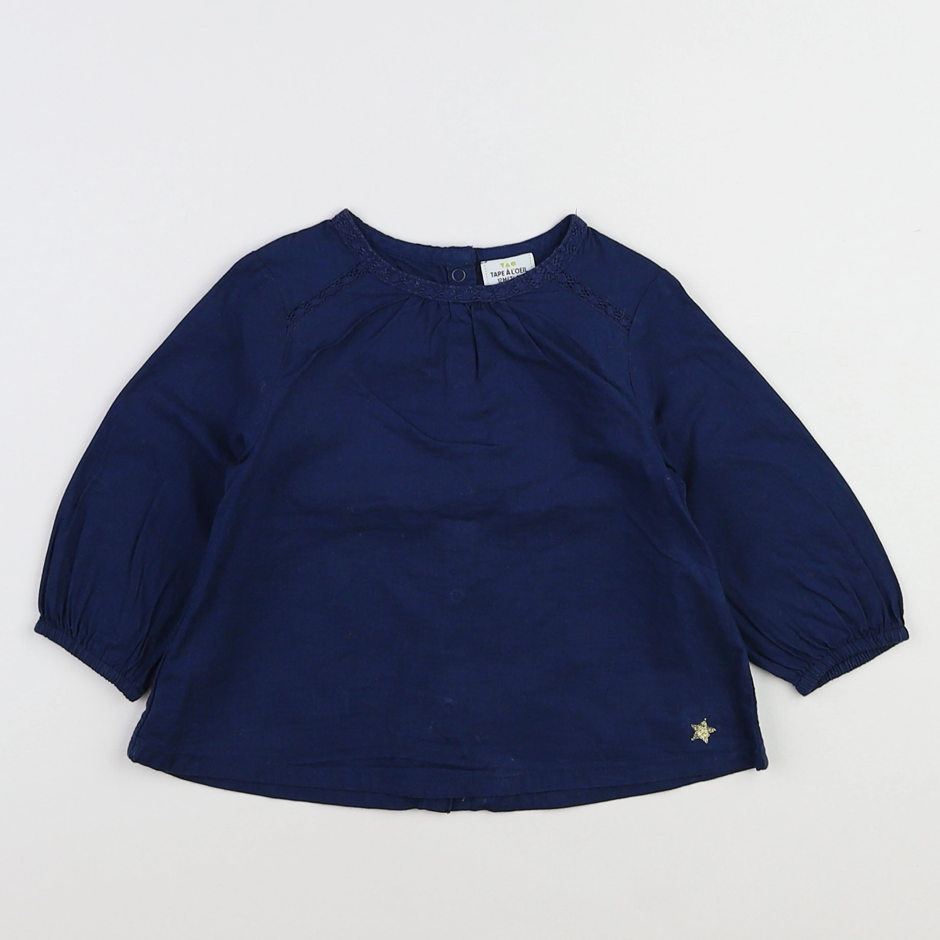 Tape à l'oeil - blouse bleu - 12 mois