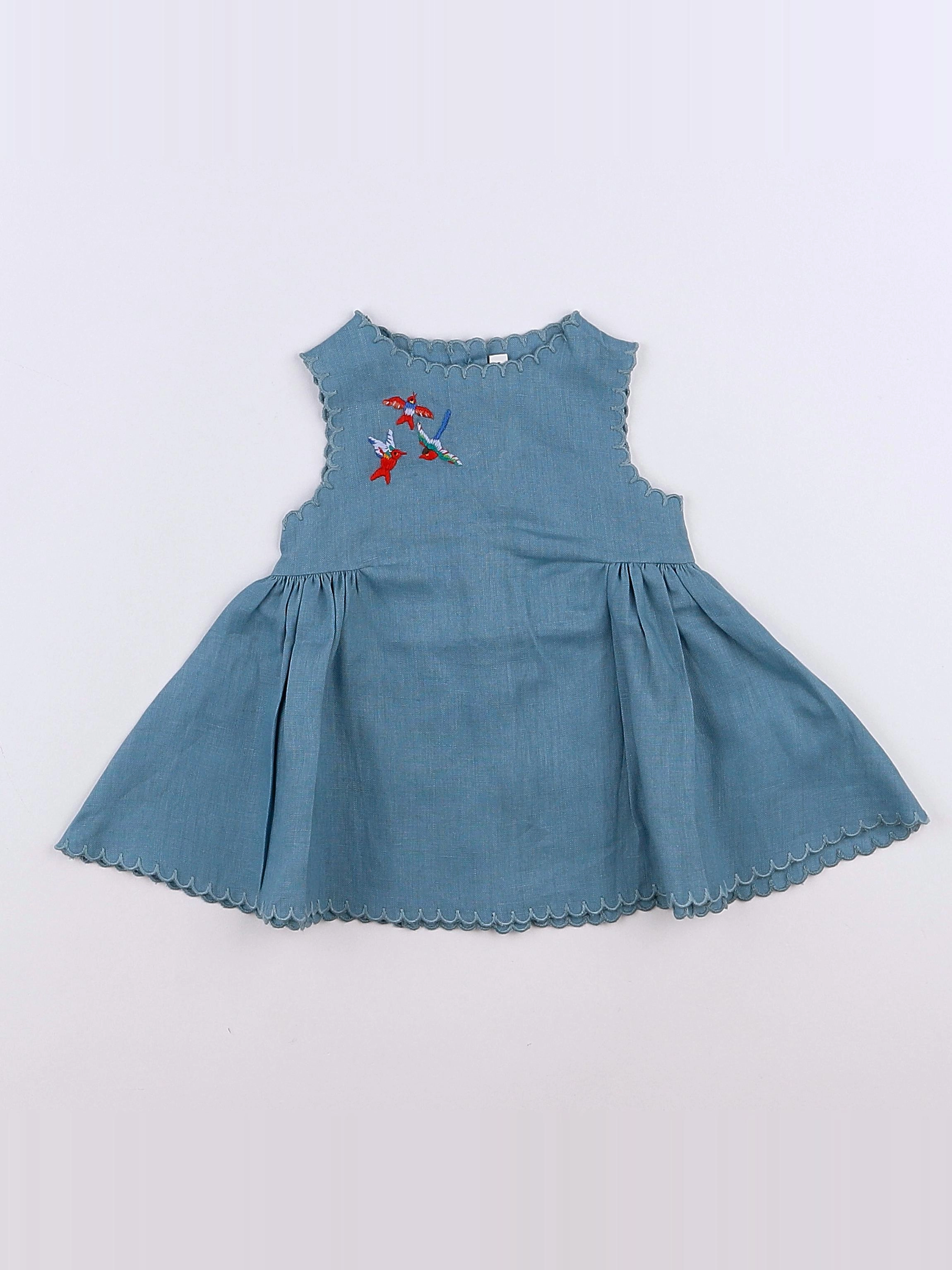 Cyrillus - robe bleu - 3 mois