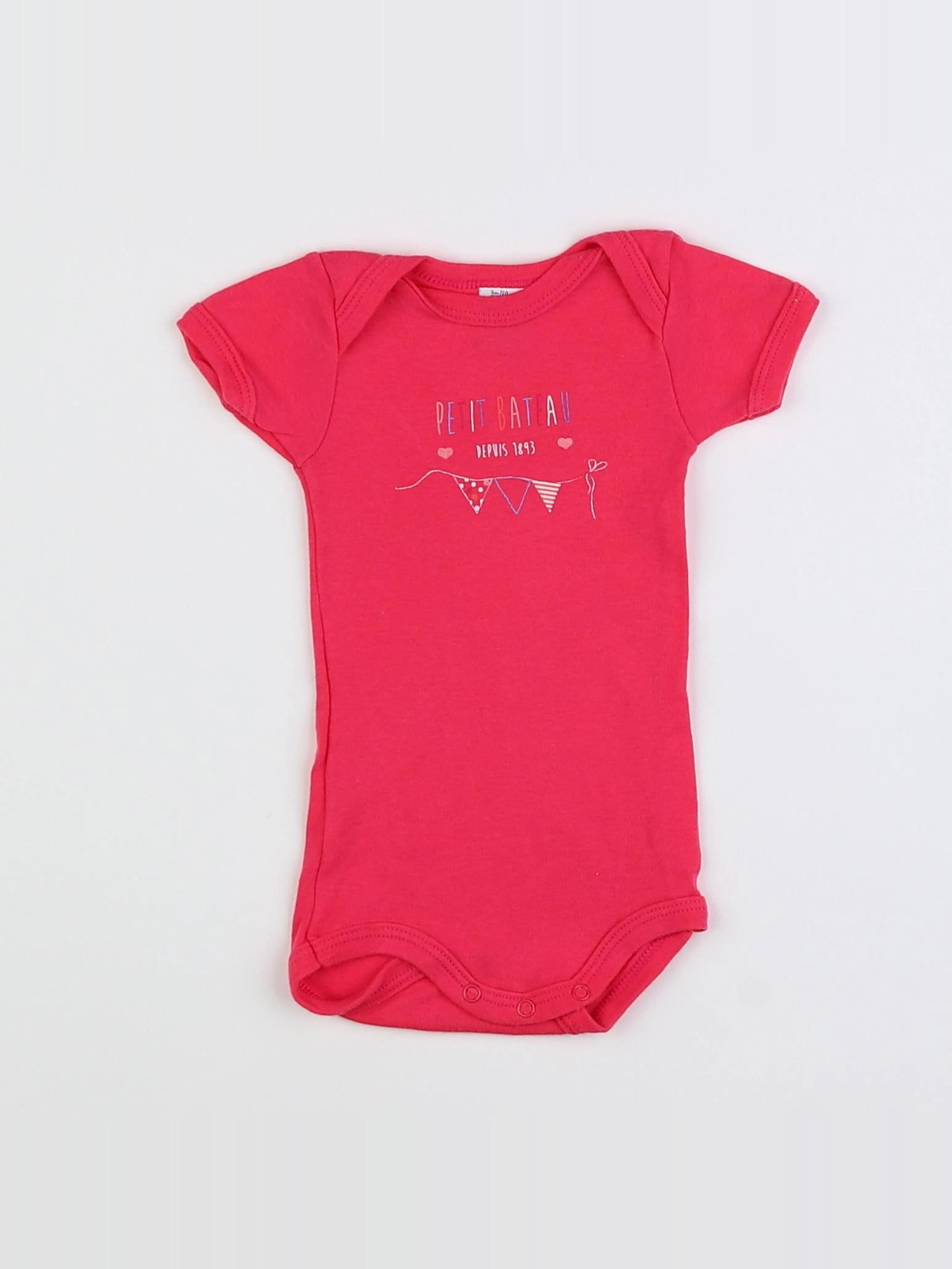 Petit Bateau - body rose - 3 mois