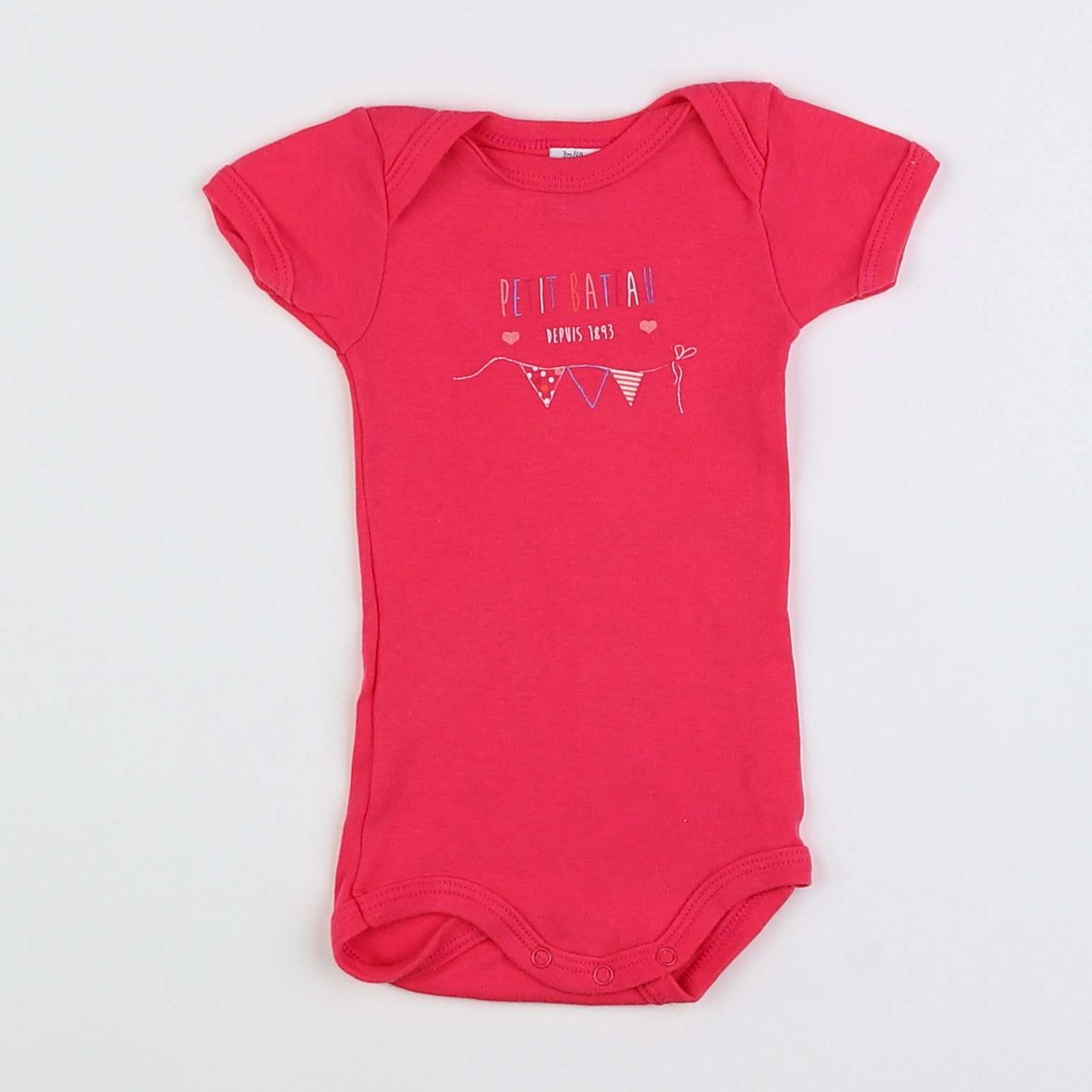 Petit Bateau - body rose - 3 mois