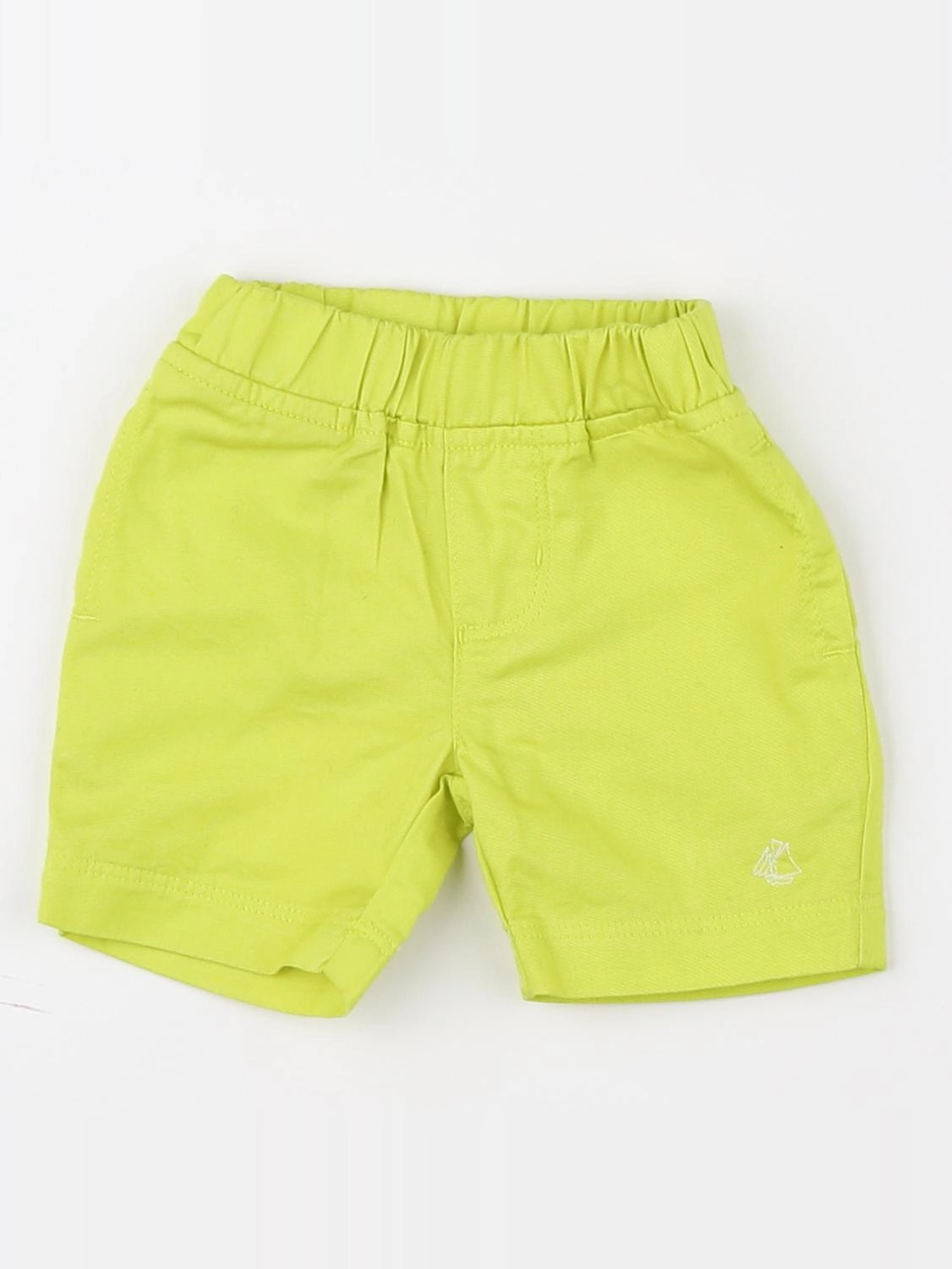 Petit Bateau - short jaune fluo - 3 mois