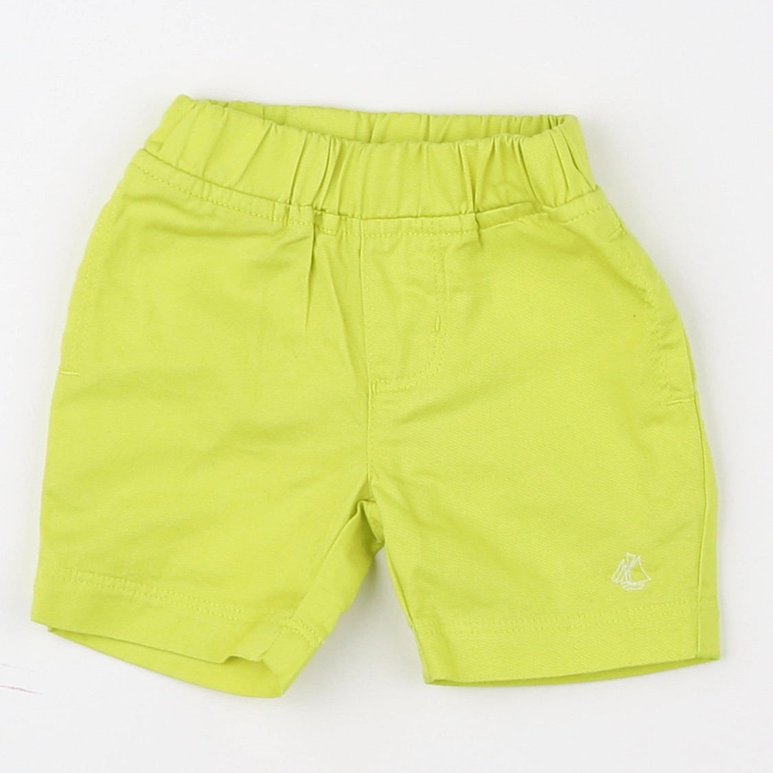 Petit Bateau - short jaune fluo - 3 mois