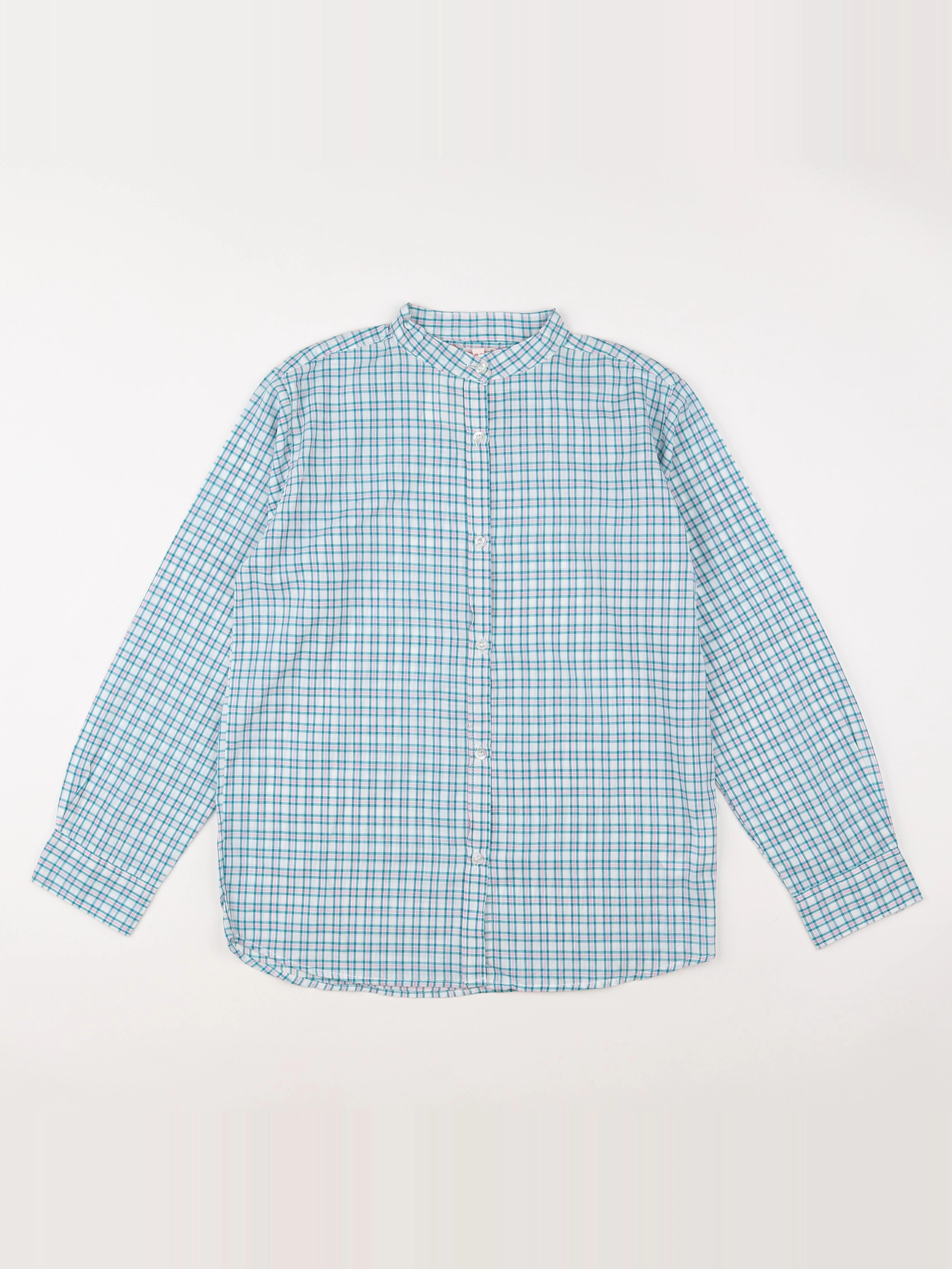 Gocco - chemise blanc, bleu (état neuf) - 8/10 ans
