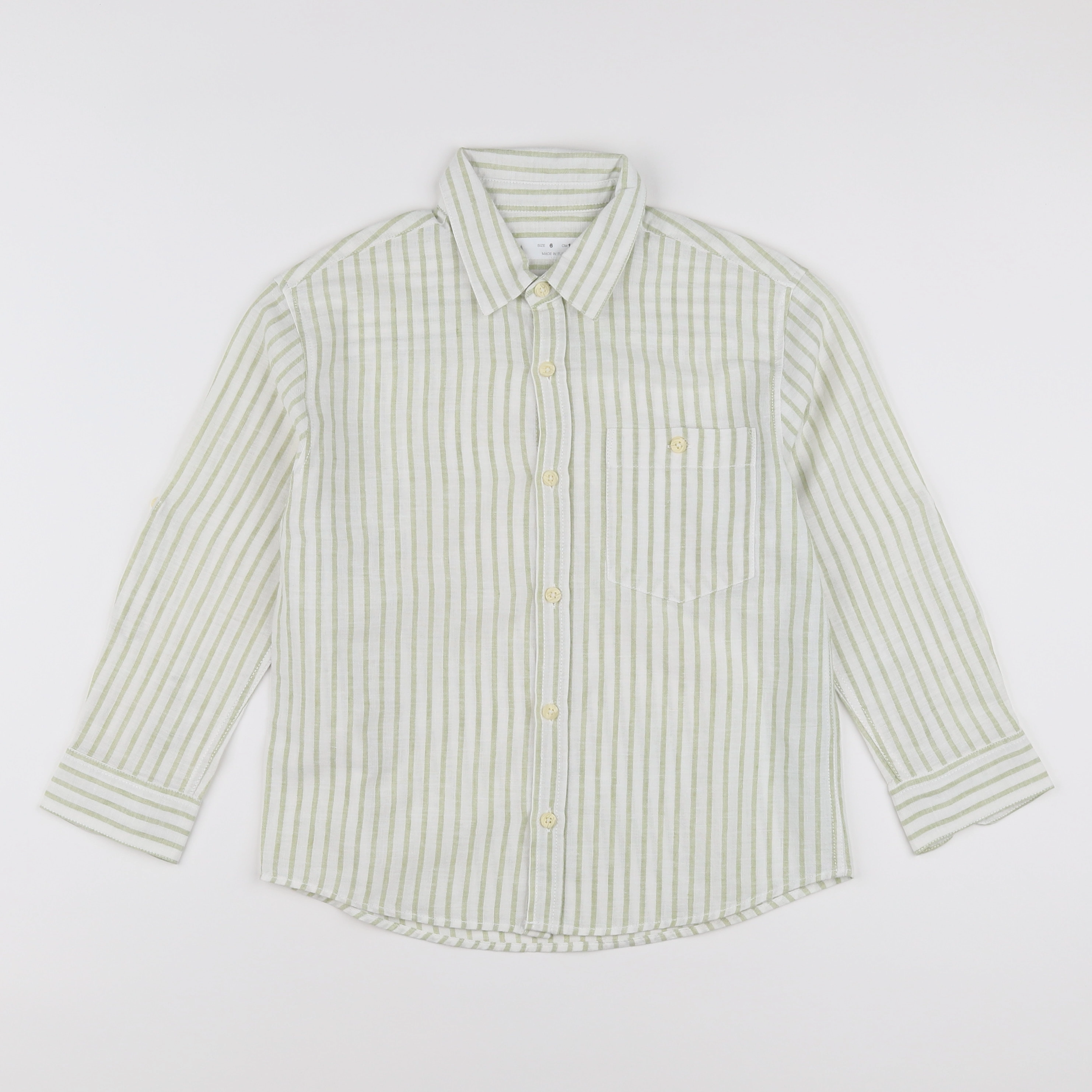 Zara - chemise blanc, vert - 6 ans