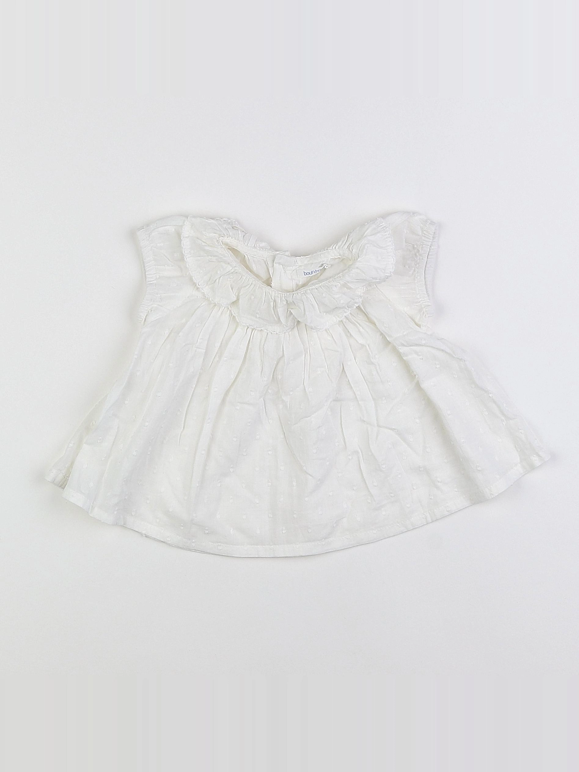 Boutchou - blouse blanc - 6 mois