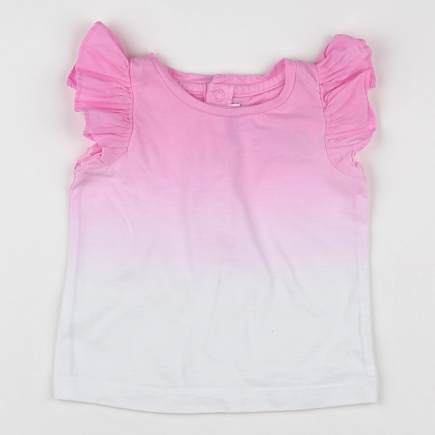Jacadi - tee-shirt blanc, rose - 6 mois