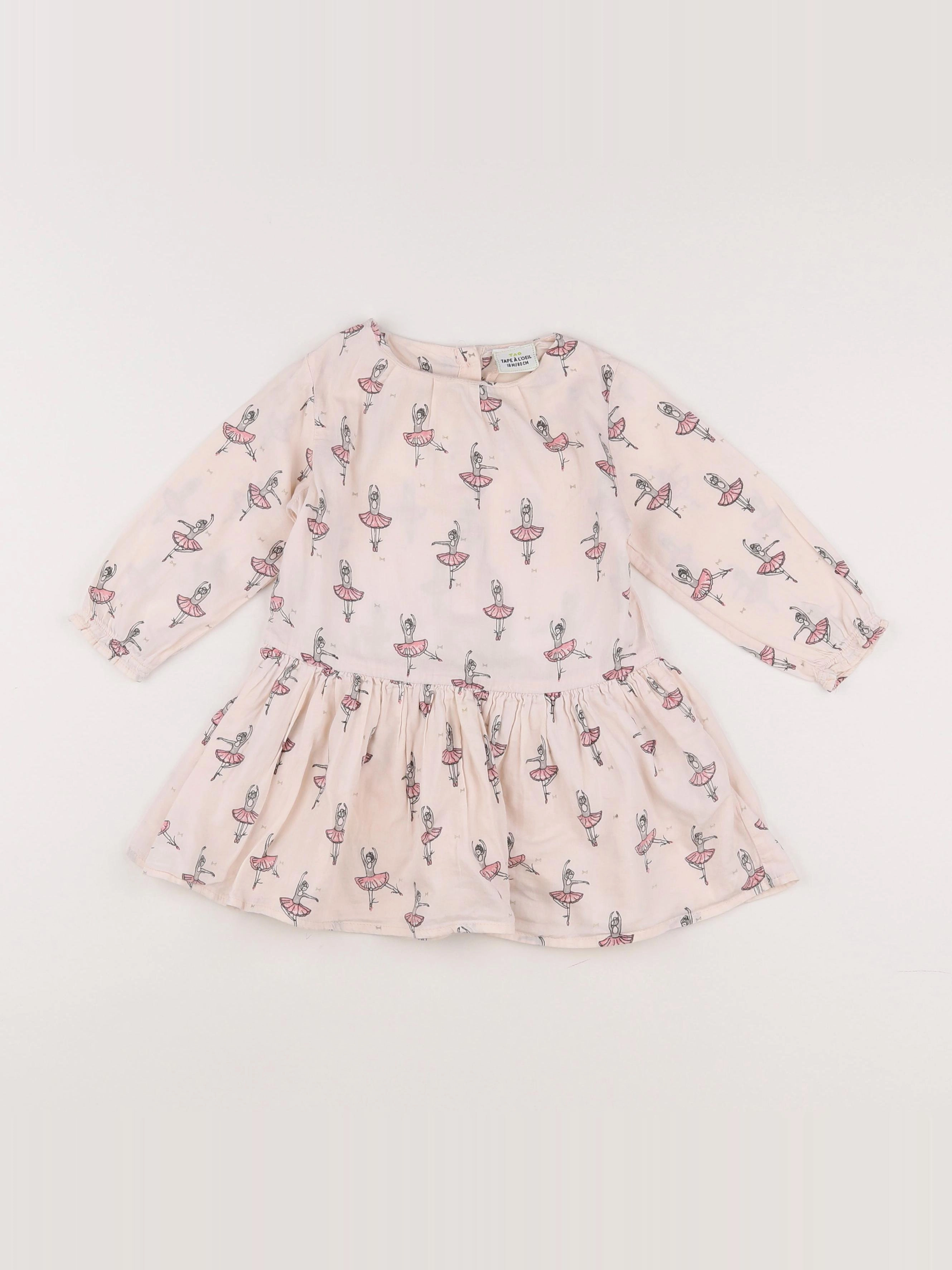 Tape à l'oeil - robe rose - 18 mois