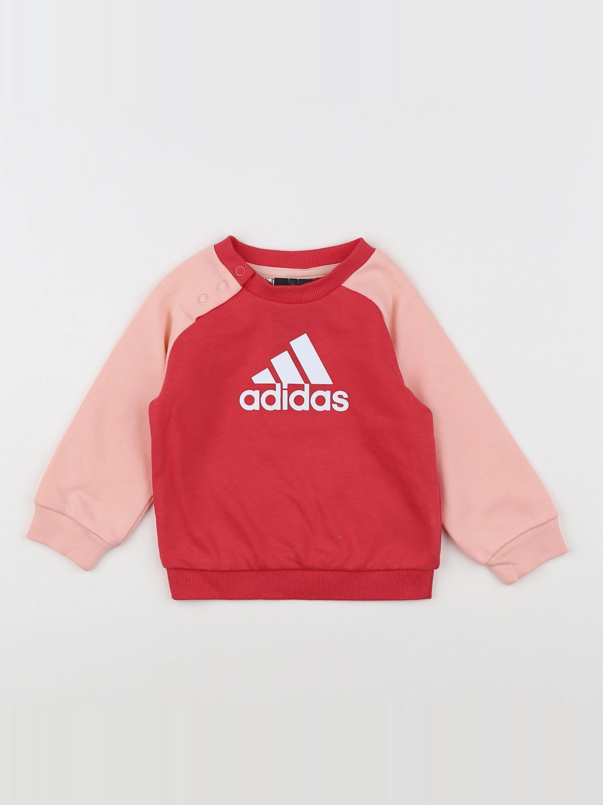 Adidas - sweat rose (état neuf) - 3/6 mois