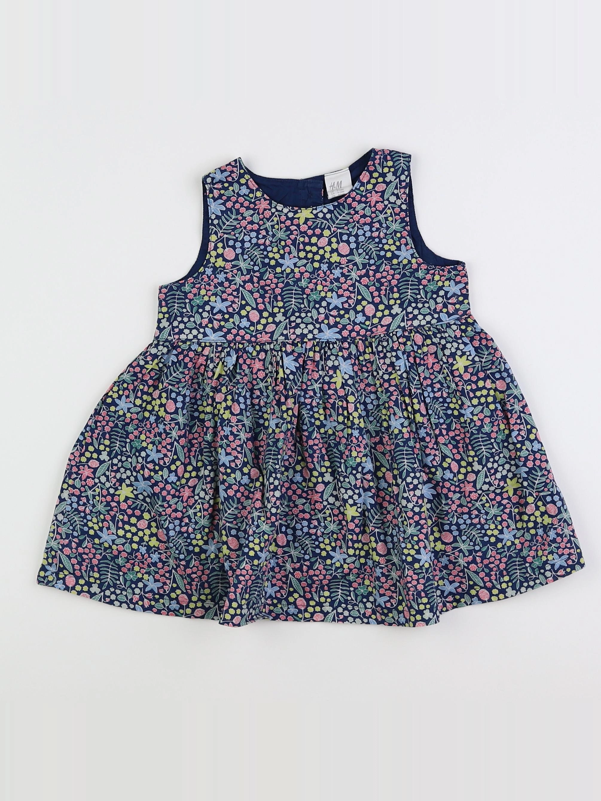 H&M - robe multicolore - 9/12 mois